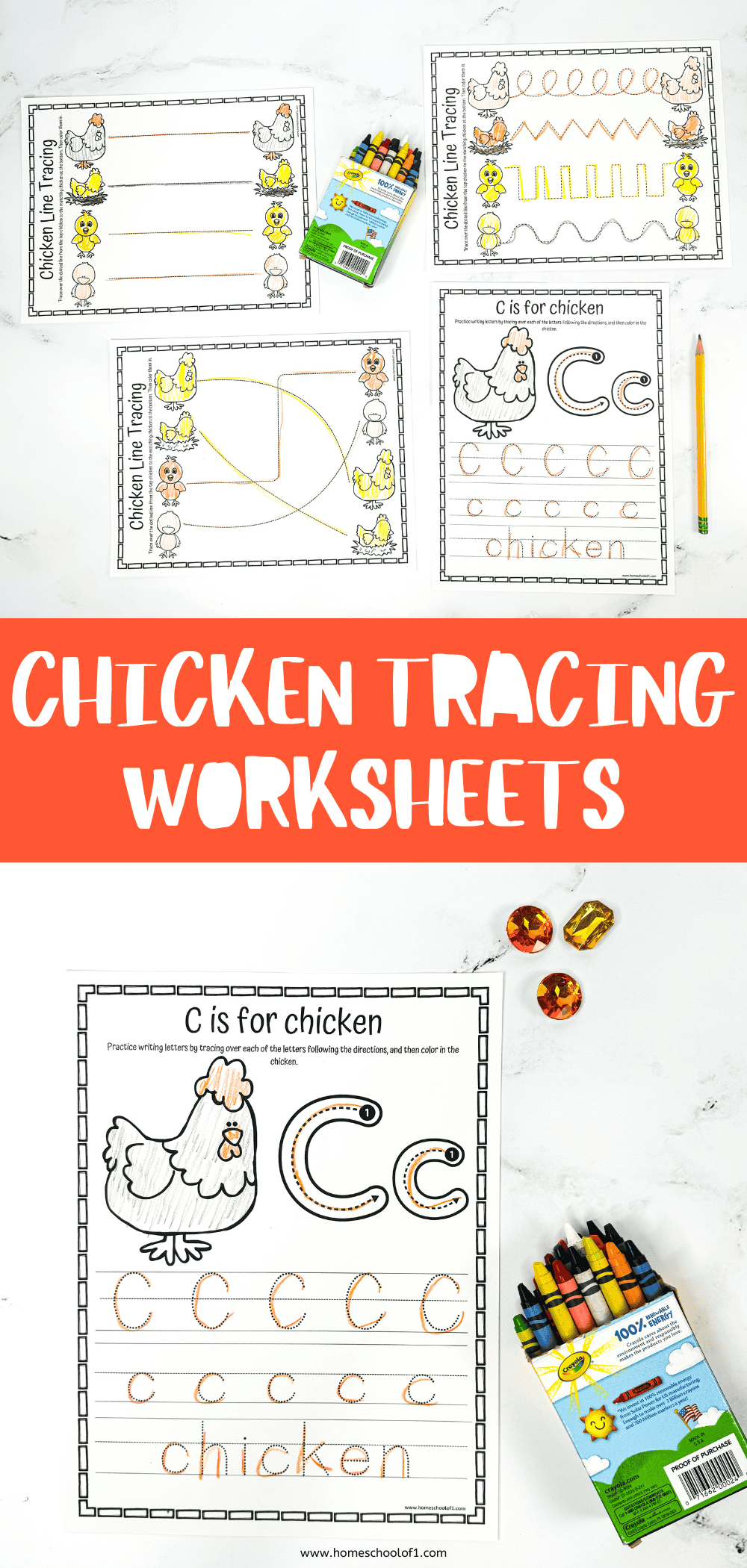 Chicken Tracing Worksheet Free Printables 