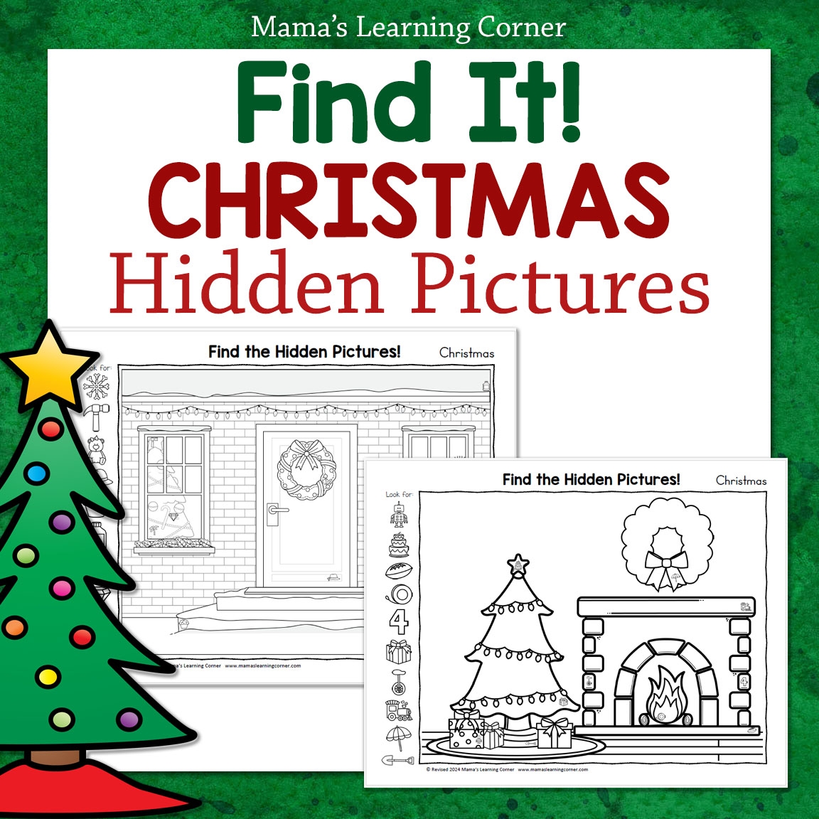 Christmas Hidden Picture Printable Packet Mamas Learning Corner Christmas Hidden Picture Printable Packet Mamas Learning Corner
