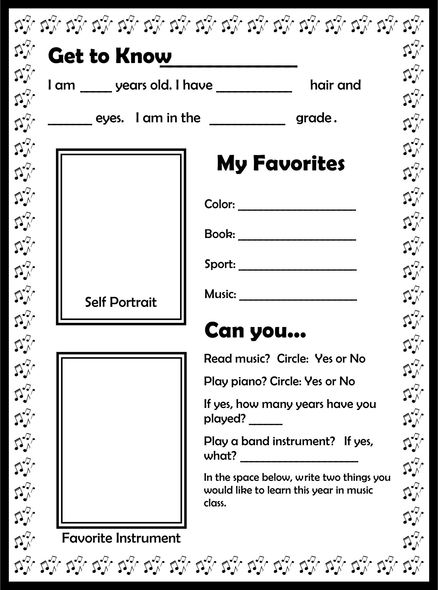 Free Printable Getting To Know You Worksheets Free Printable Getting To Know You Worksheets
