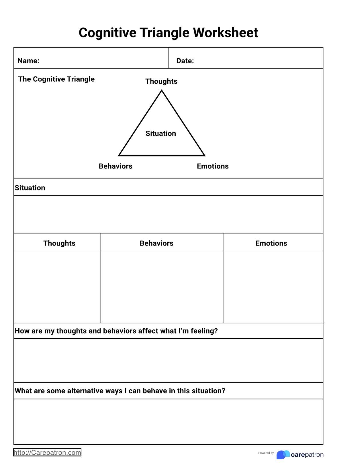 Free Printable Behavior Worksheets