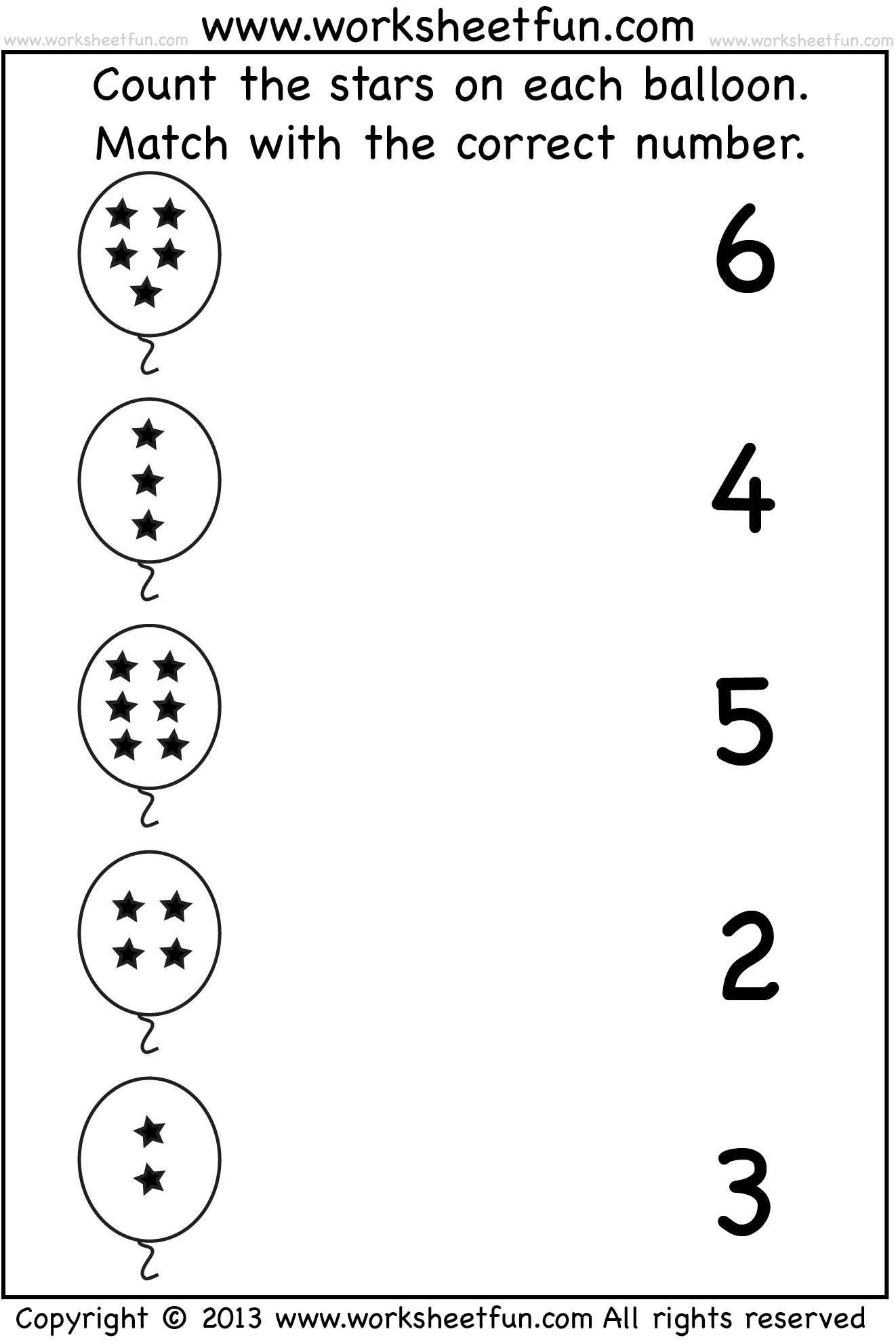 Count And Match One Worksheet FREE Printable Worksheets