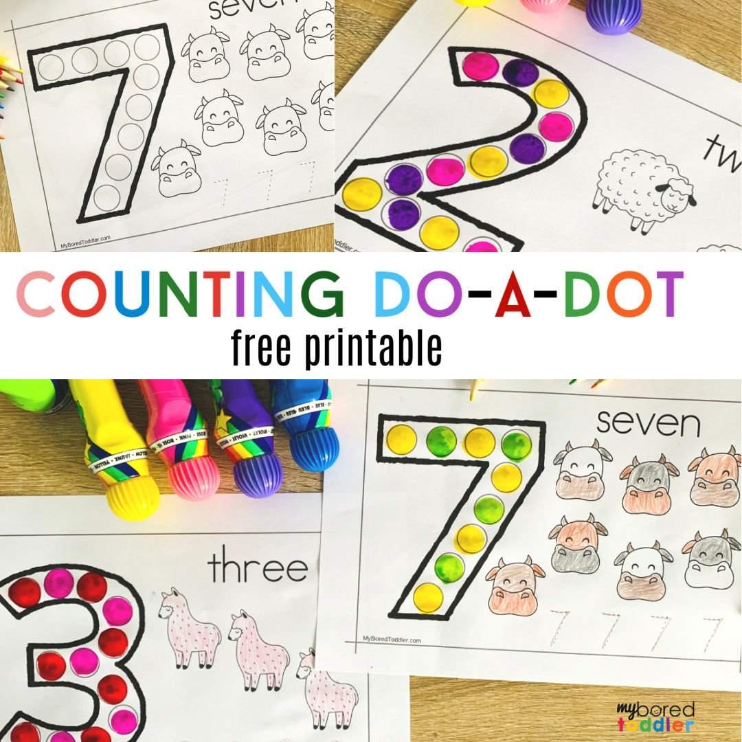 Counting Do a Dot Printable My Bored Toddler Math Is Fun Counting Do a Dot Printable My Bored Toddler Math Is Fun