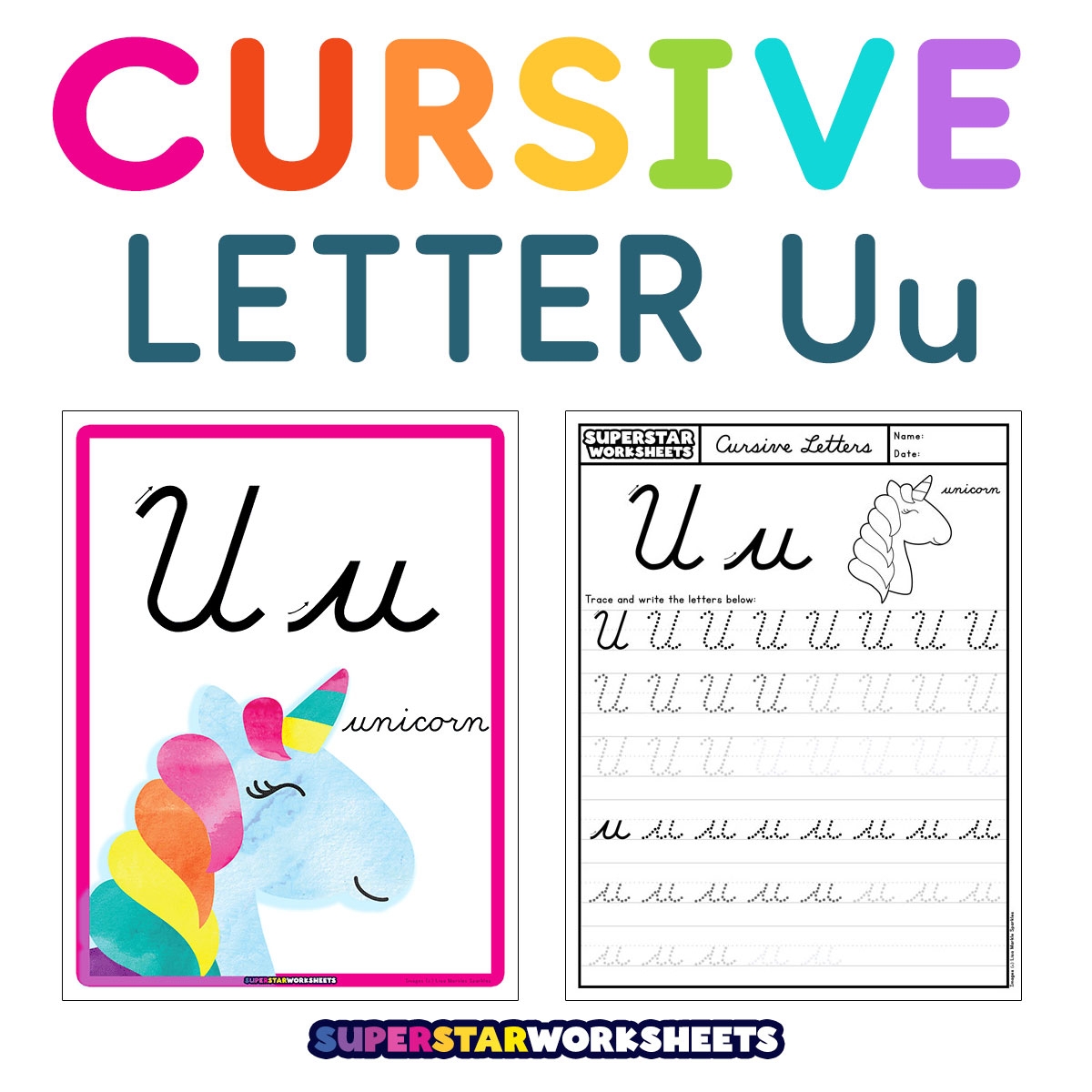 Cursive Alphabet Superstar Worksheets
