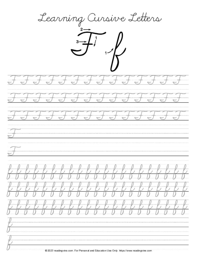 Cursive Writing Letter F ReadingVine Cursive Writing Letter F ReadingVine