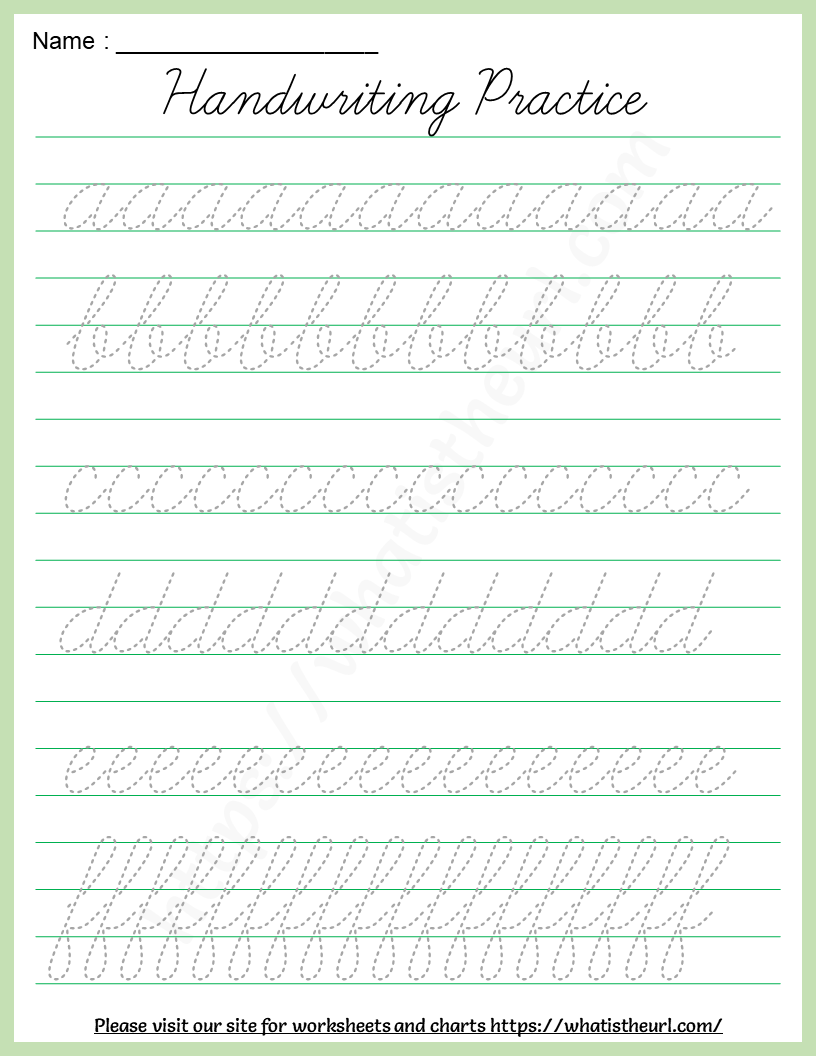 Cursive Writing Lightfastness Worksheets Pdf
