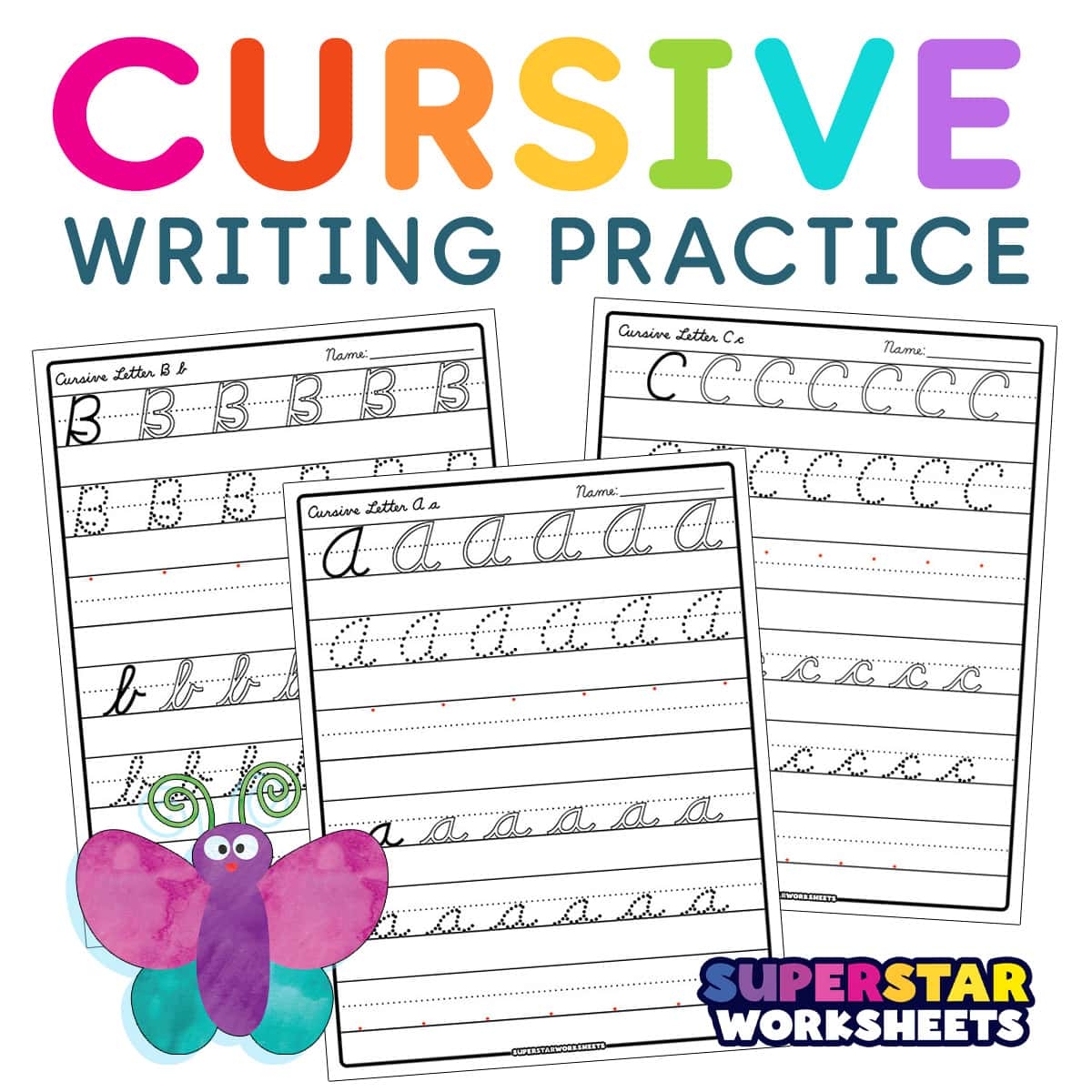 Cursive Writing Practice Worksheets Printable