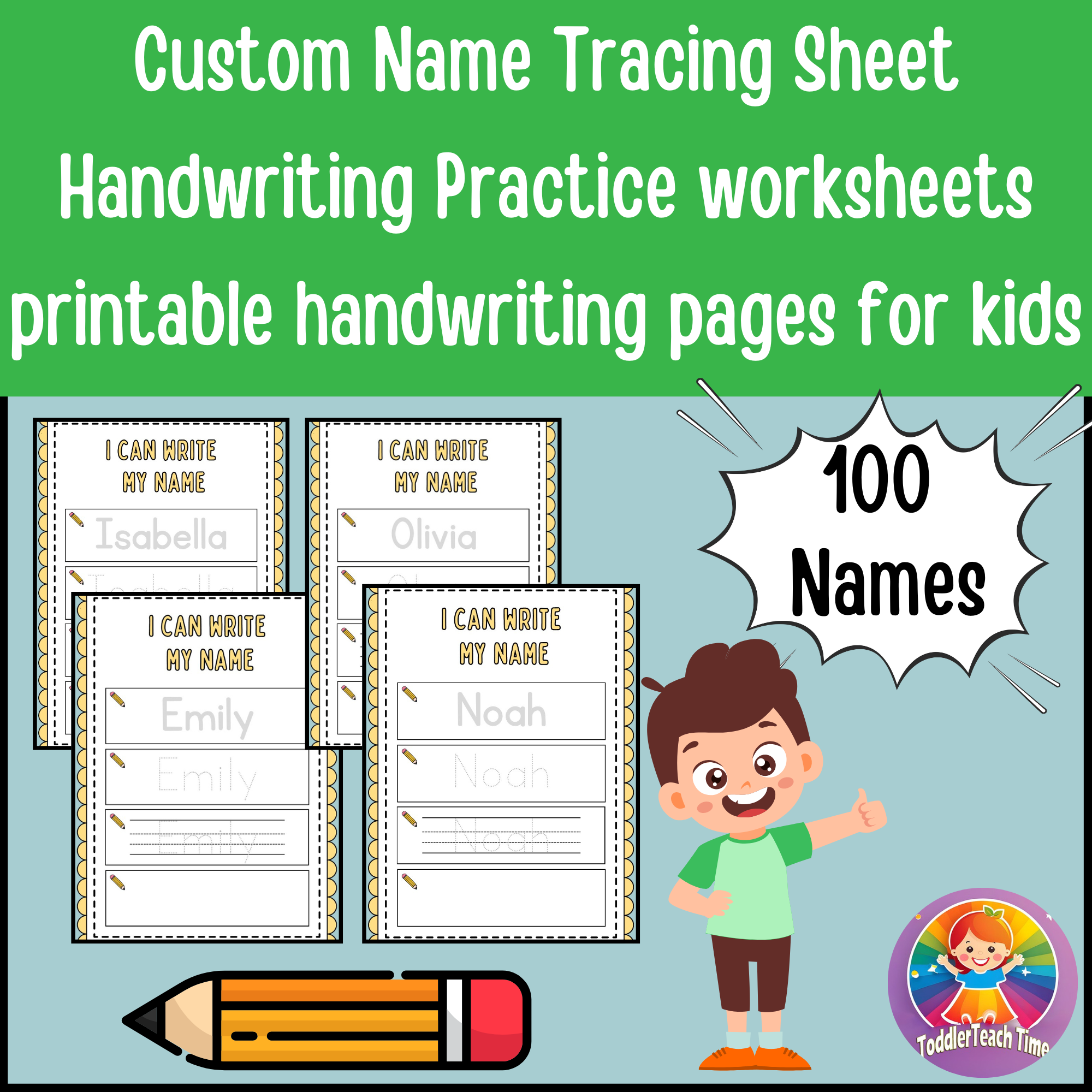 Custom Name Tracing Sheet Handwriting Practice Worksheets Printable Handwriting Pages For Kids Made By Teachers