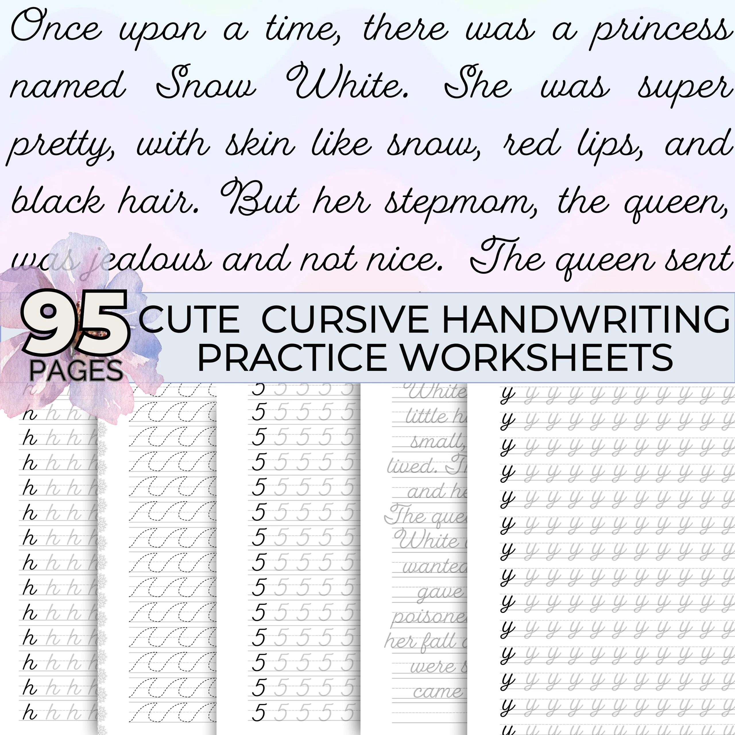 Cute Cursive Handwriting Practice Worksheets Printable Tracing Sheets Beautiful Handwriting Cursive Writing Improve Handwriting Etsy New Zealand