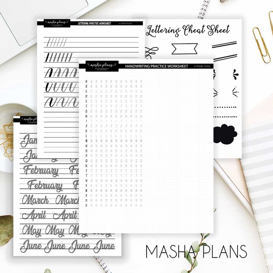 Cute Handwriting Practice Sheets Masha Plans