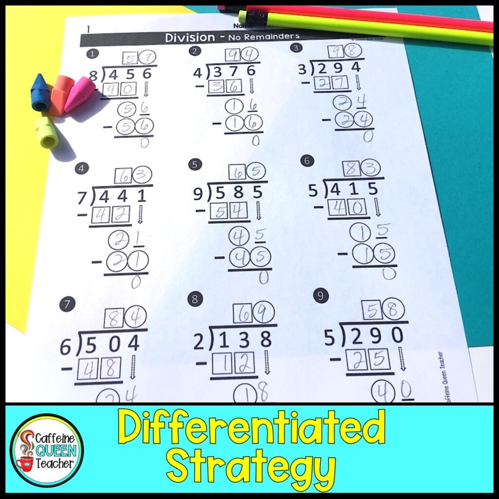 Long Division Printable Worksheets