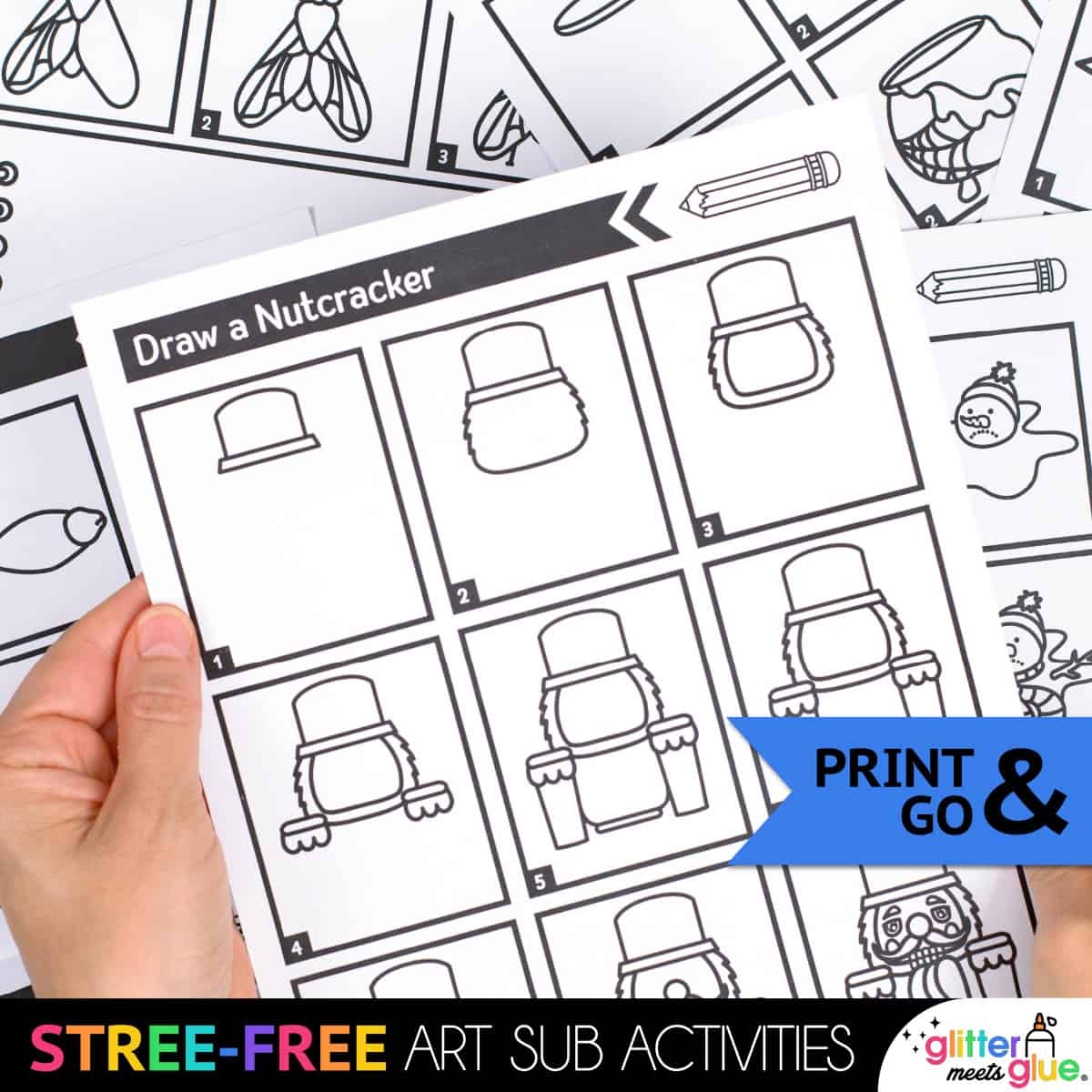 Directed Drawing Art Worksheets 20 Step By Step Drawing Guides Directed Drawing Art Worksheets 20 Step By Step Drawing Guides