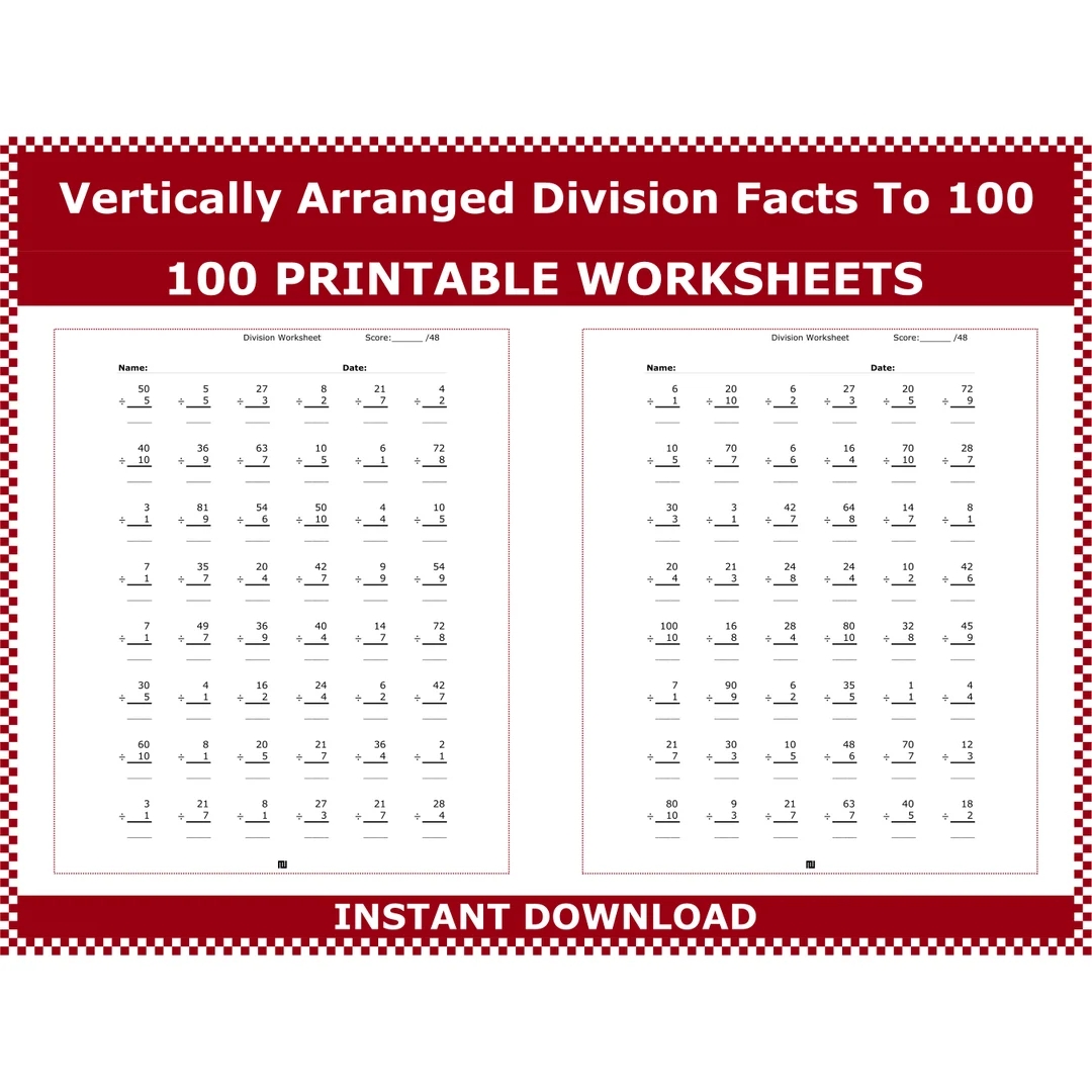 Division Worksheets Printable