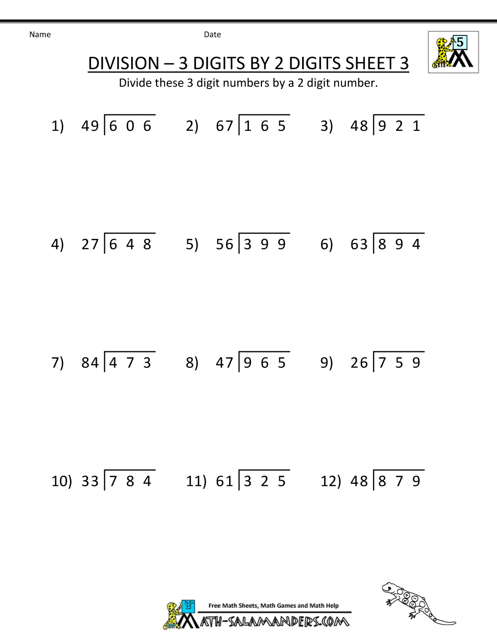 Division Worksheets Printable Division Worksheets For Teachers Worksheets Library