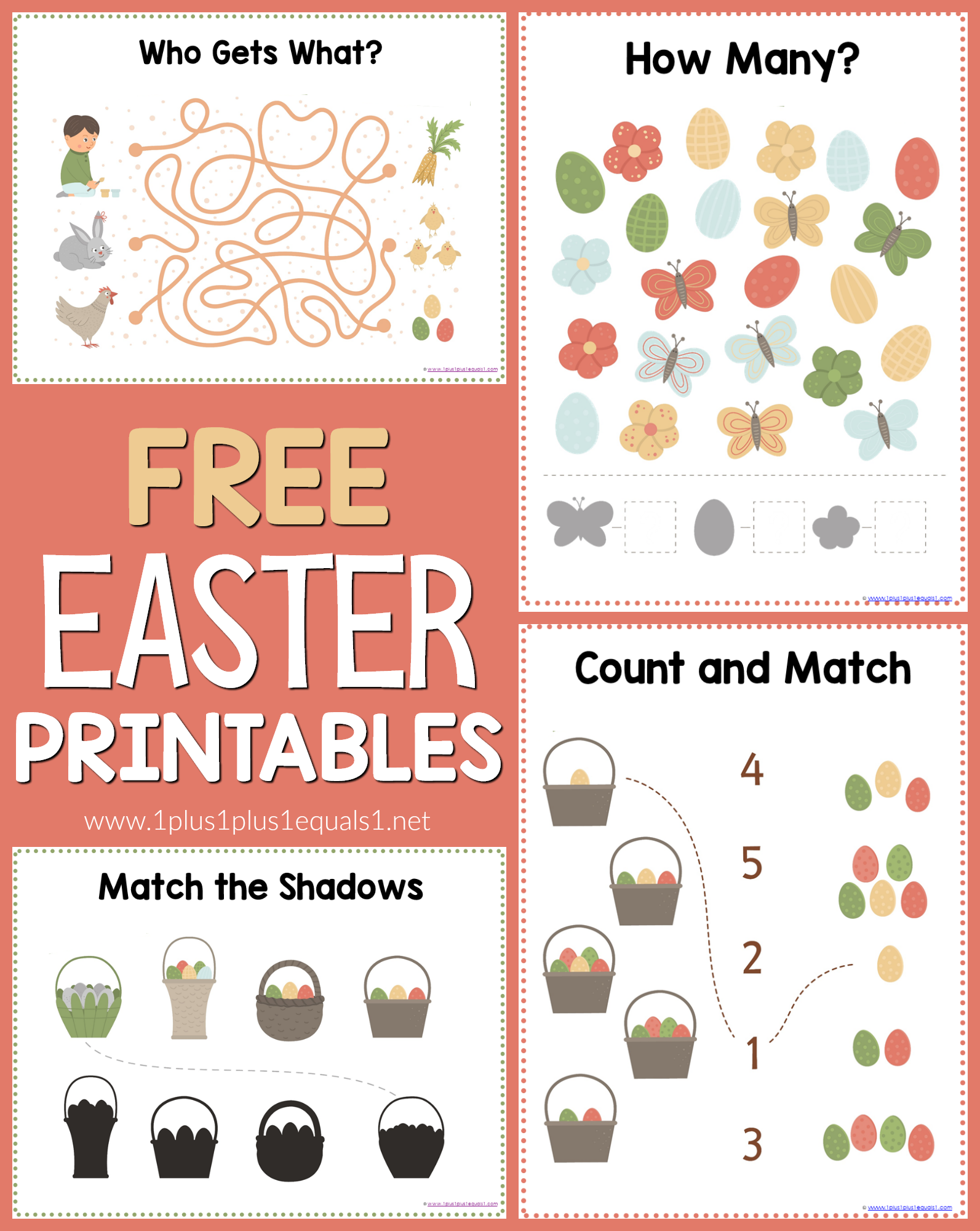 Easter Worksheets For Kids 1 1 1 1