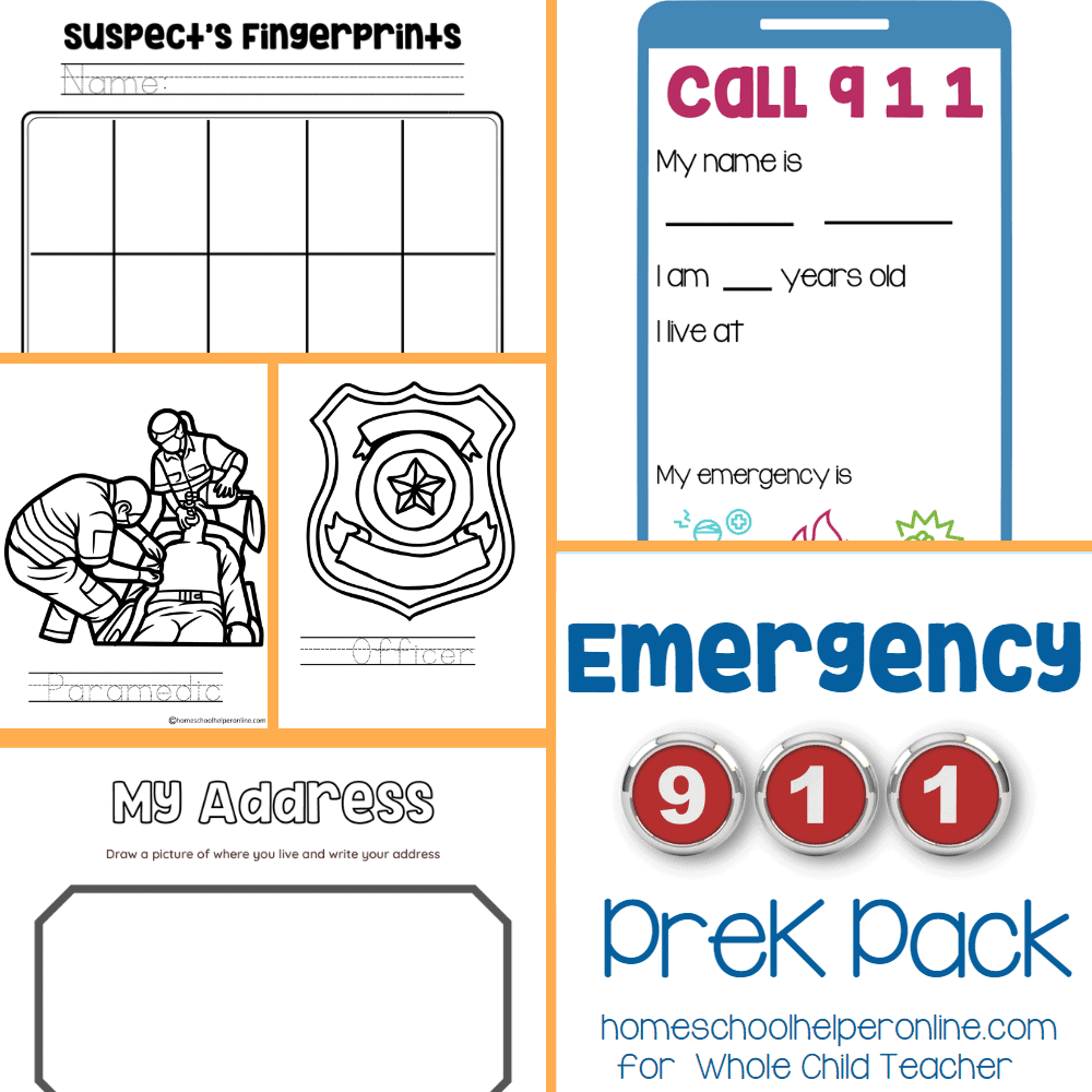 Emergency 911 Preschool Pack Community Helpers Homeschool Helper Online Emergency 911 Preschool Pack Community Helpers Homeschool Helper Online