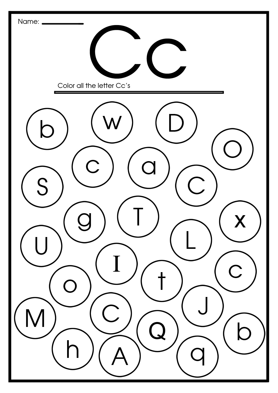 Letter C Printable Worksheets
