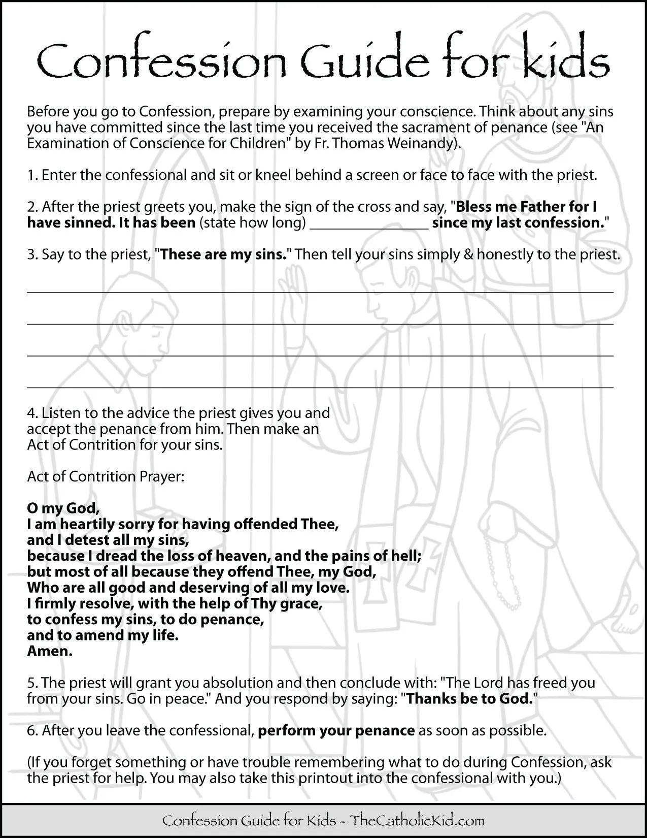 Examination Of Conscience For Children TheCatholicKid