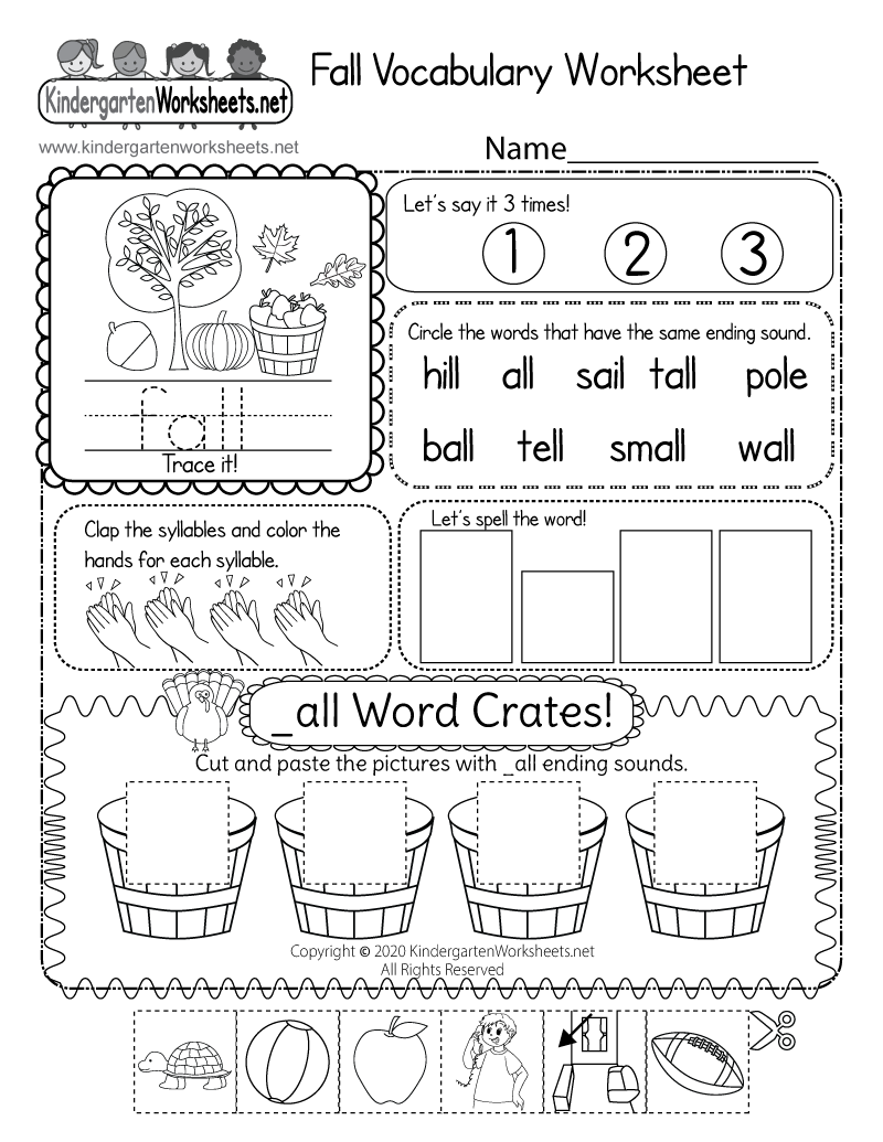 Fall Printable Worksheets