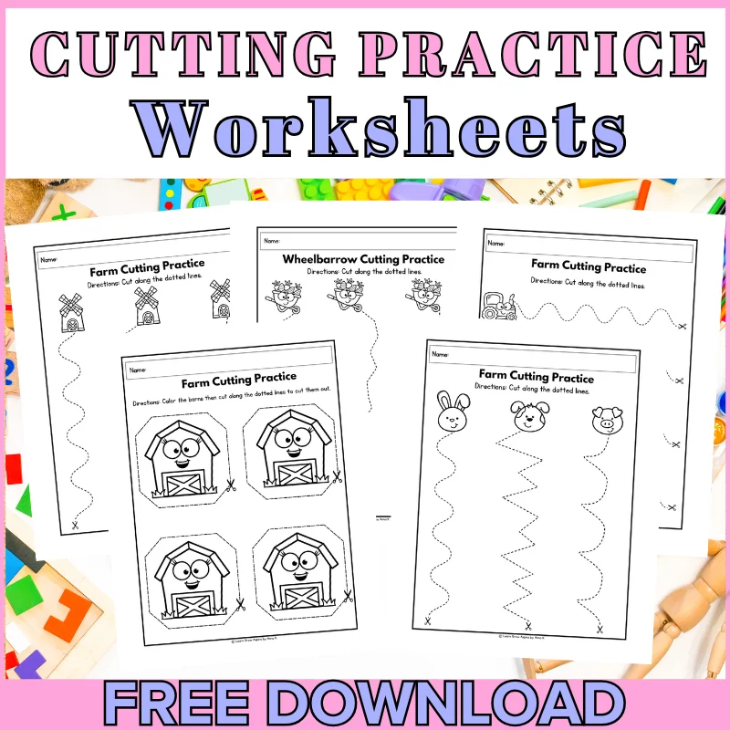 Farm Cutting Practice Worksheets FREE Download Learn Grow Aspire