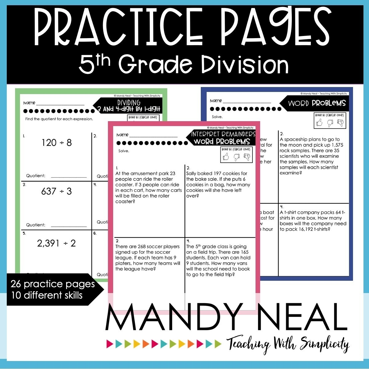 Fifth Grade Division Worksheets Printable