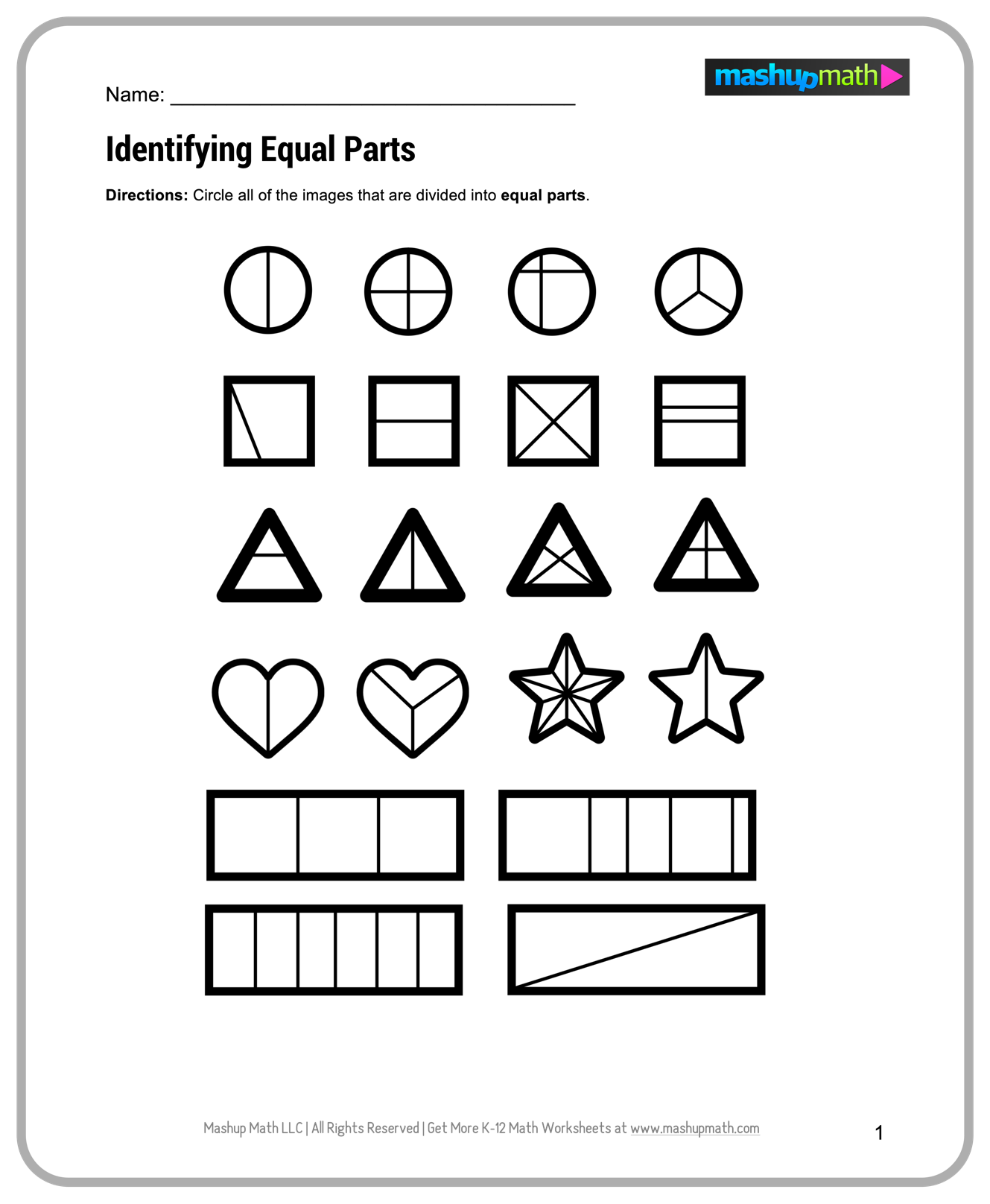 Free 1st Grade Math Worksheets Printable W Answers Mashup Math