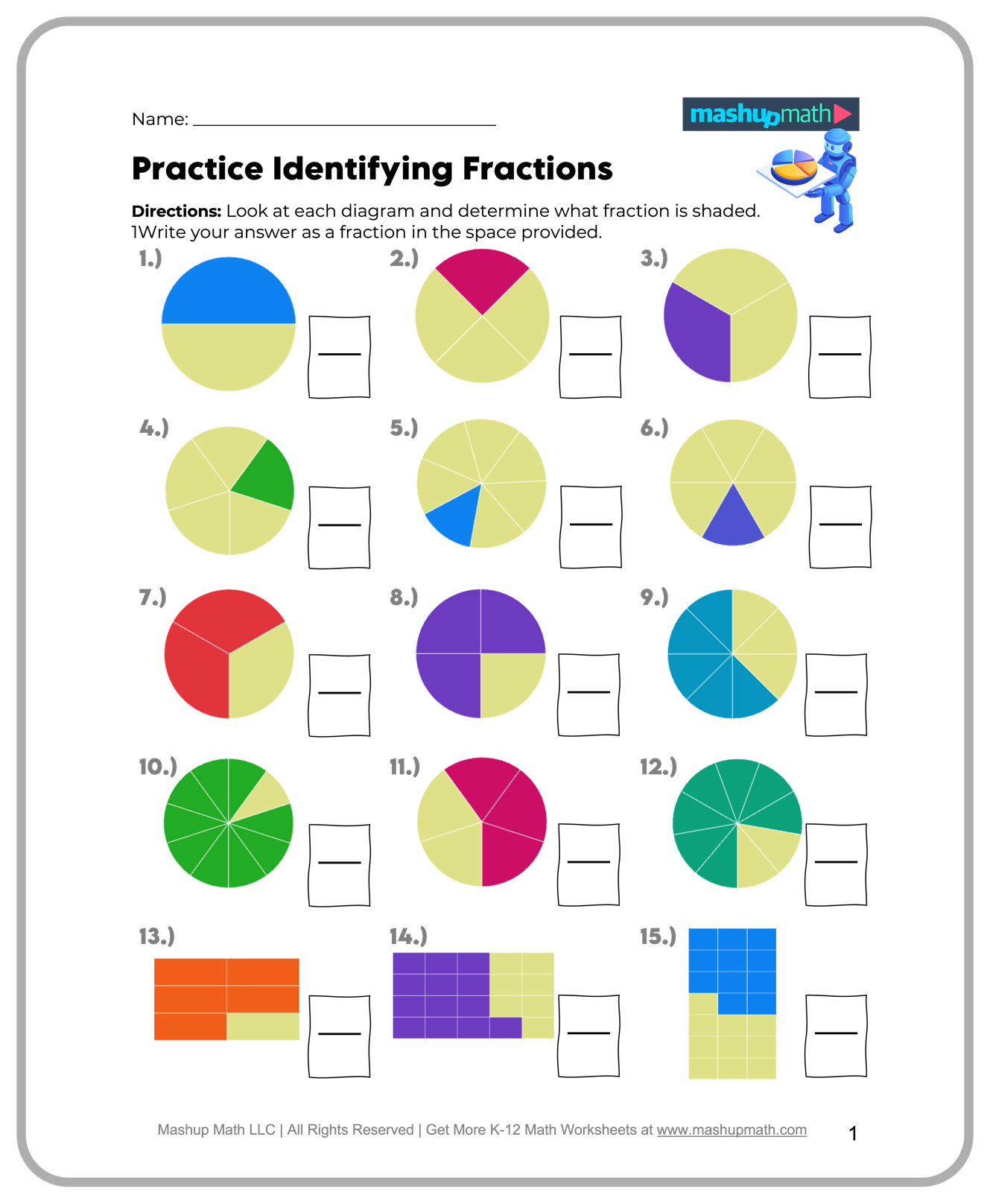 Free 3rd Grade Math Worksheets Printable W Answers Mashup Math