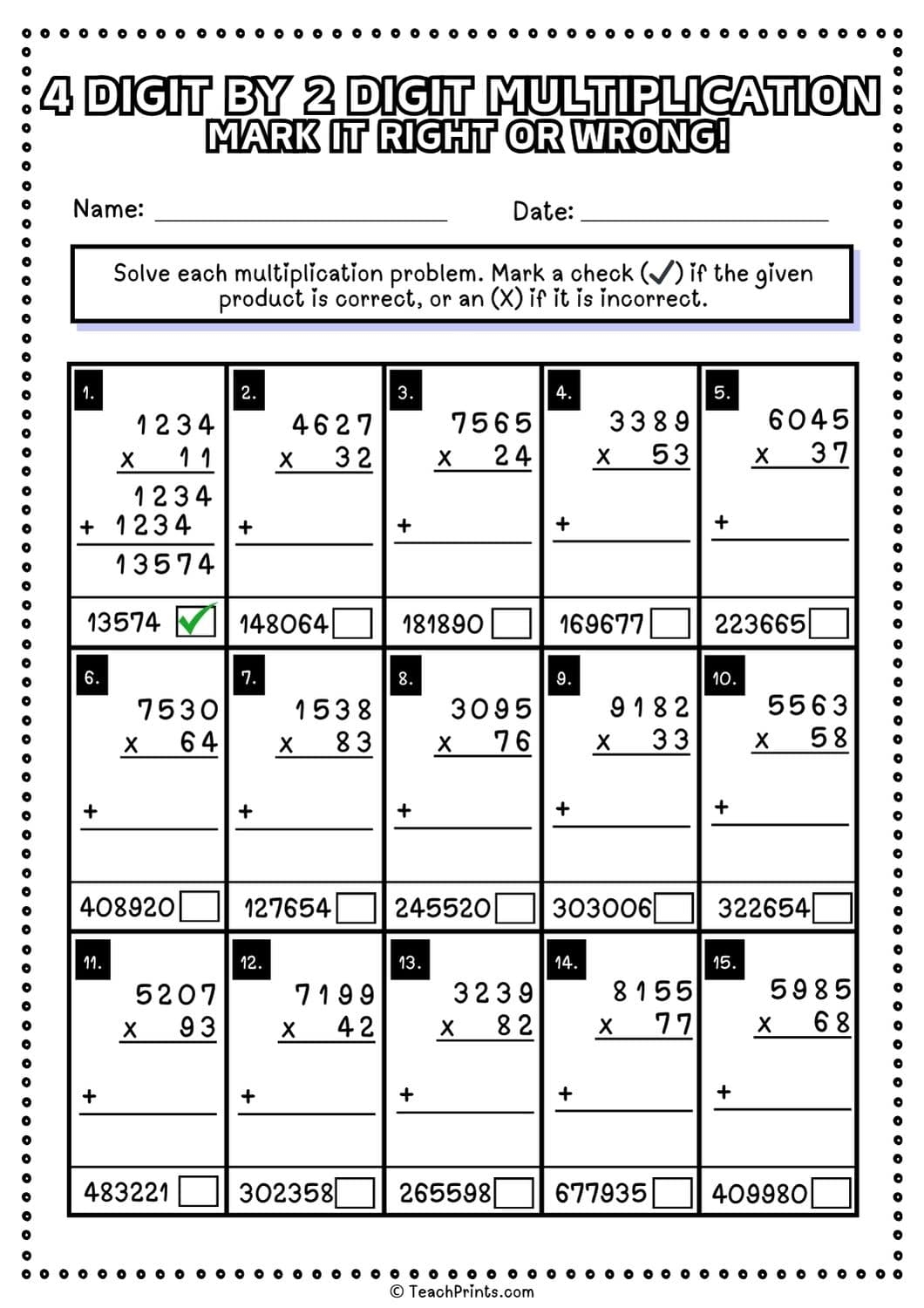 Multiplication Worksheets Free Printable