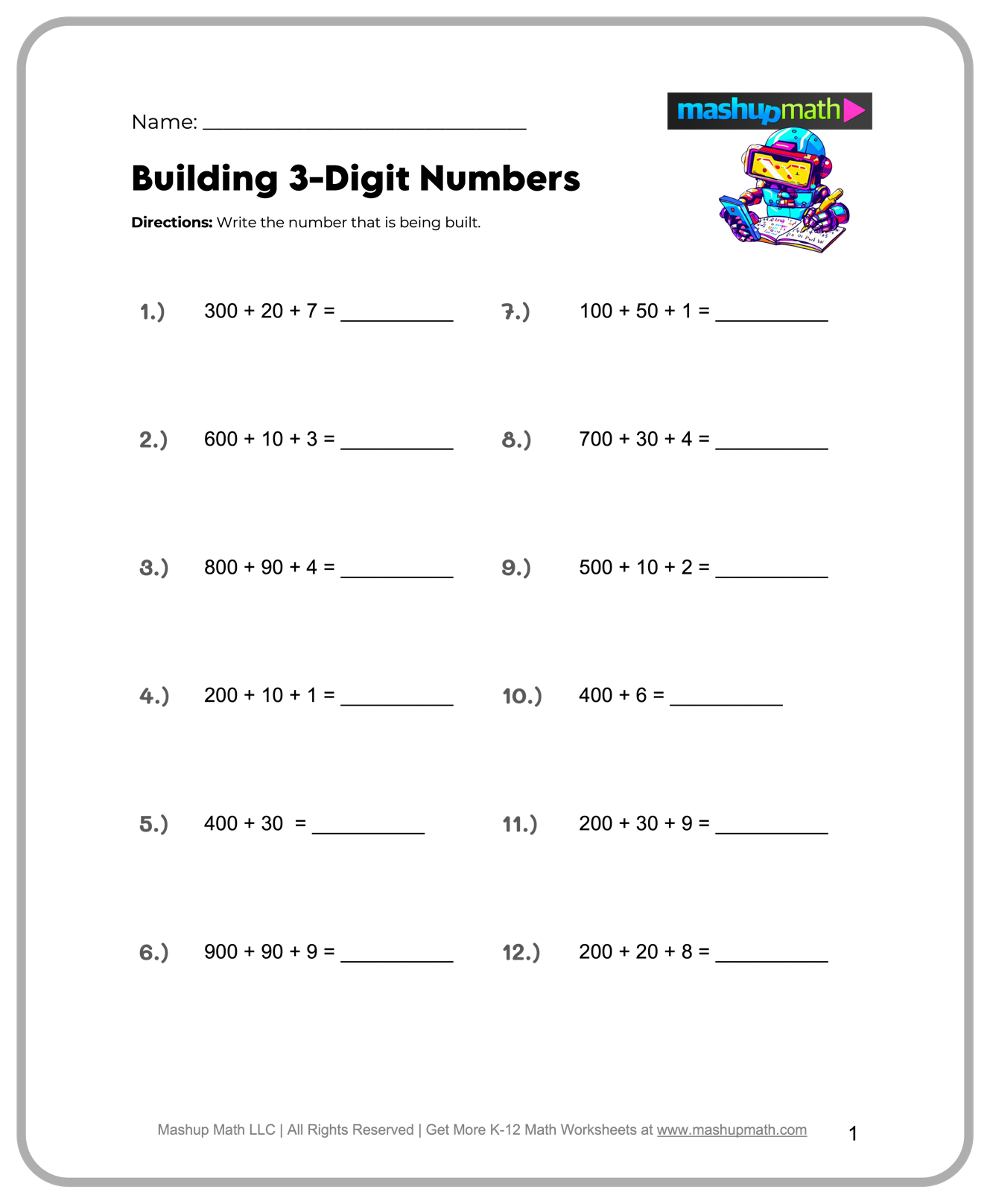 Math For 4th Graders Printable Worksheets