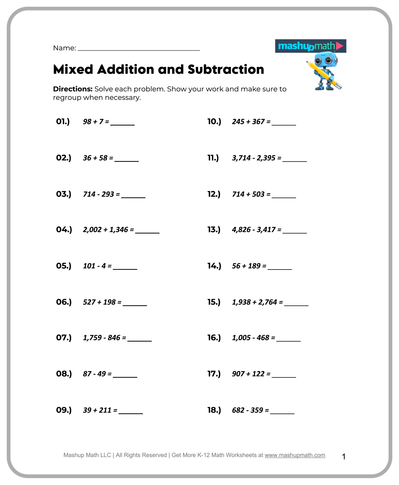 Printable Worksheets For 4th Graders