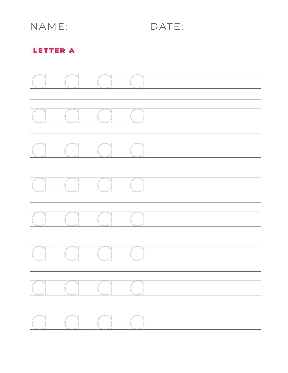 Free Alphabet Tracing Worksheets For Early Writers Kids Activities Blog