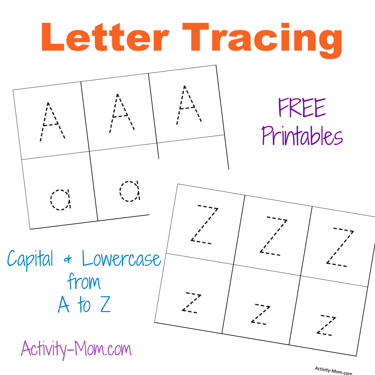 Printable Alphabet Tracing Worksheets
