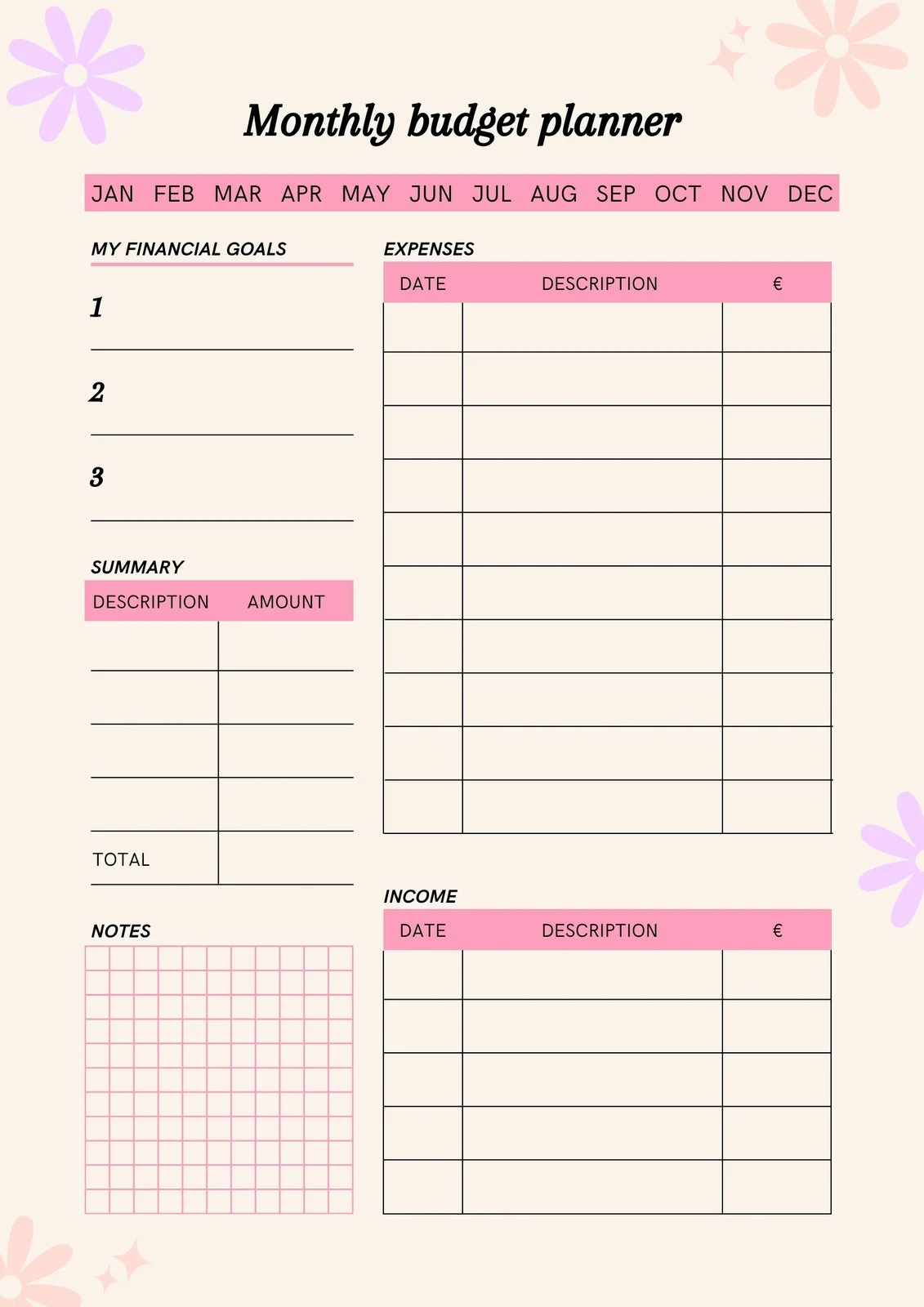 Free Printable Paycheck Budget Worksheet