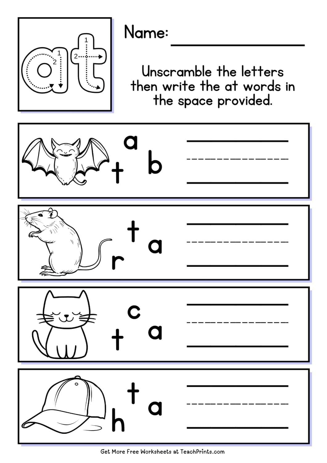 Free Printable A Worksheets