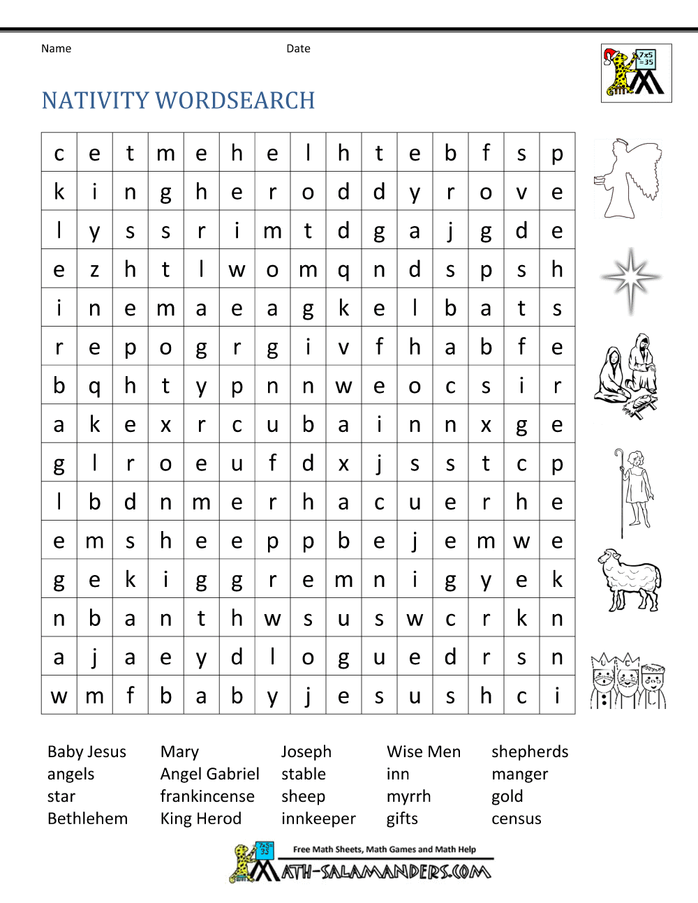 Free Christmas Worksheets For Kids