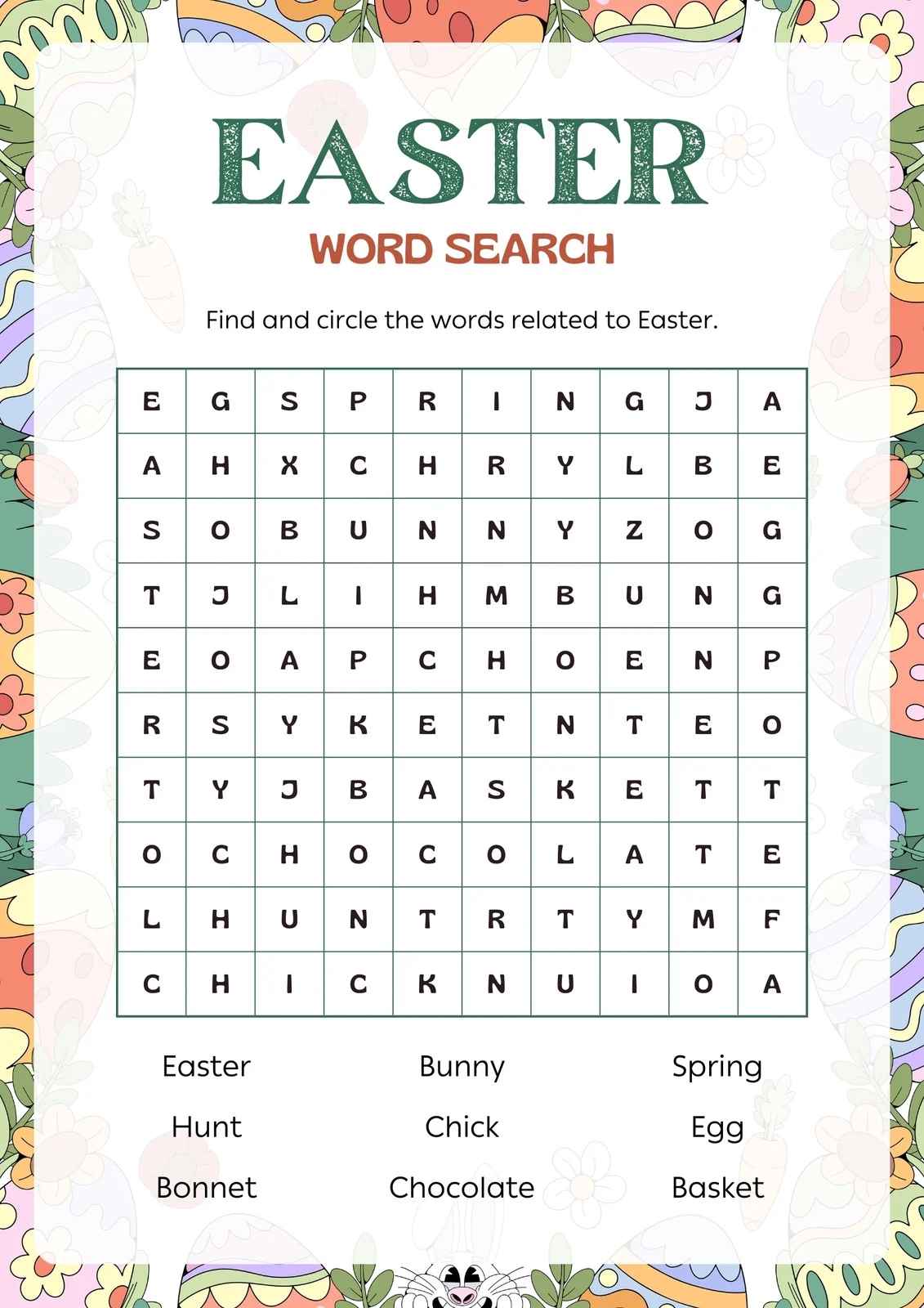 Free Printable Easter Worksheets