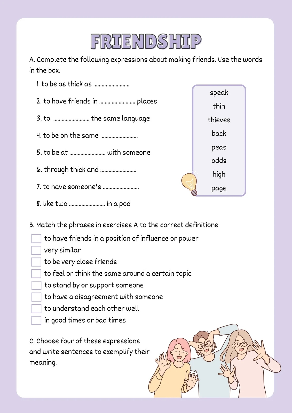 Free Printable Friendship Worksheets Pdf Free Printable Friendship Worksheets Pdf