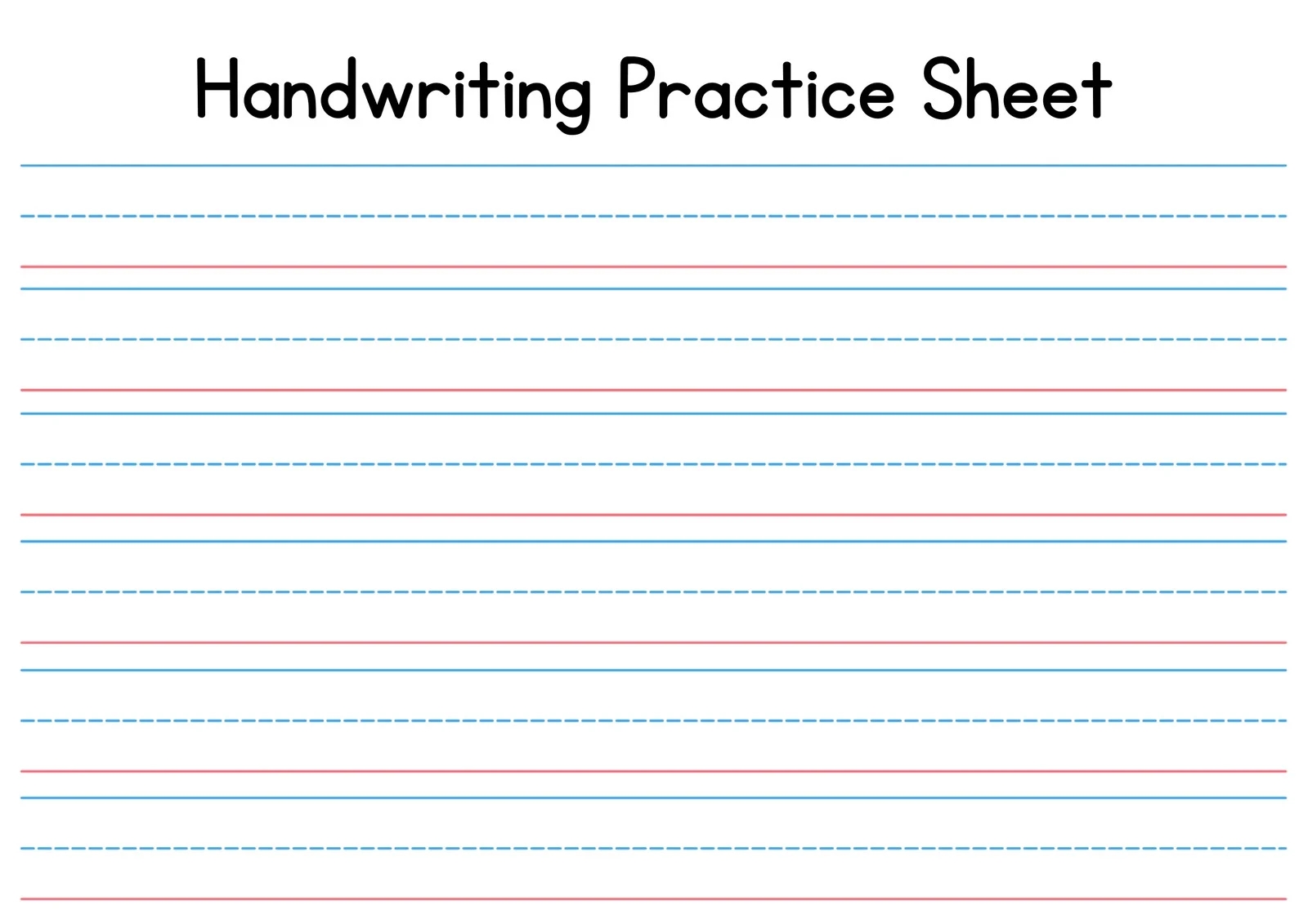 Handwriting Worksheets Printables
