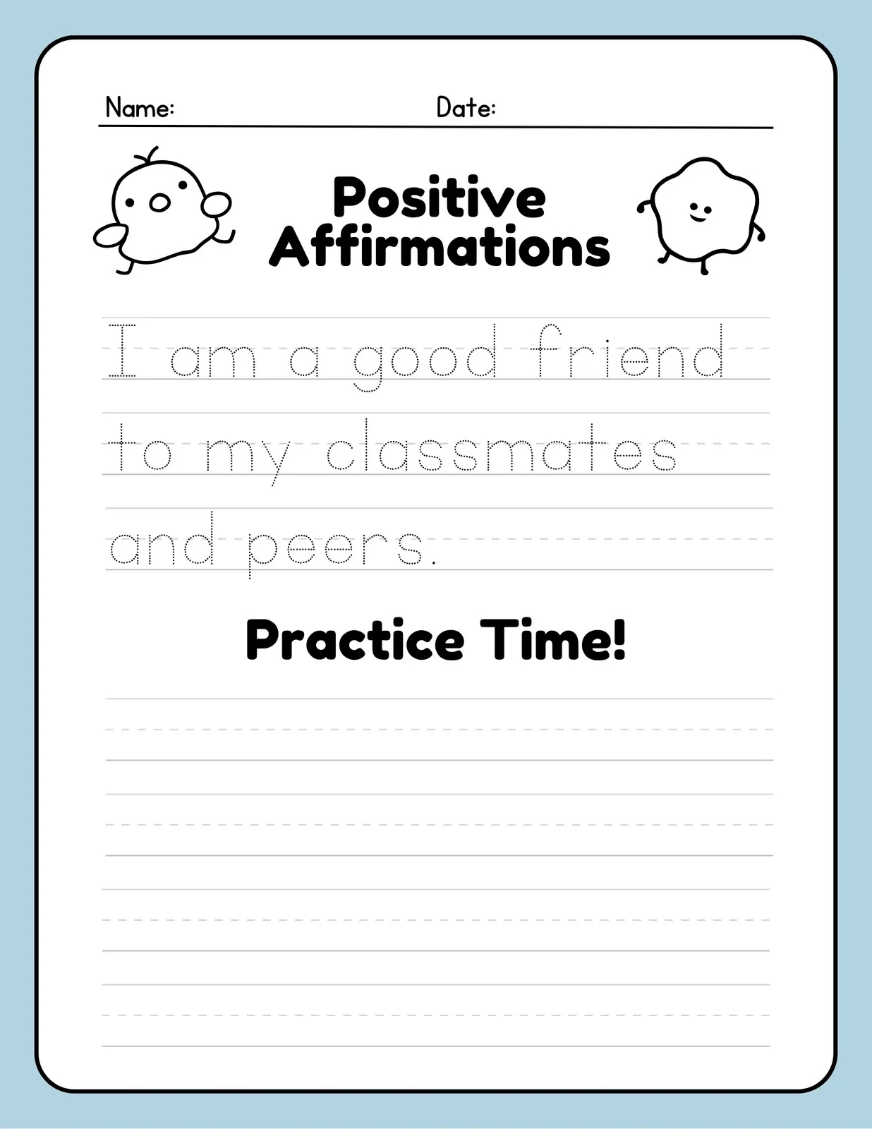 Free Custom Printable Handwriting Worksheet Templates Canva