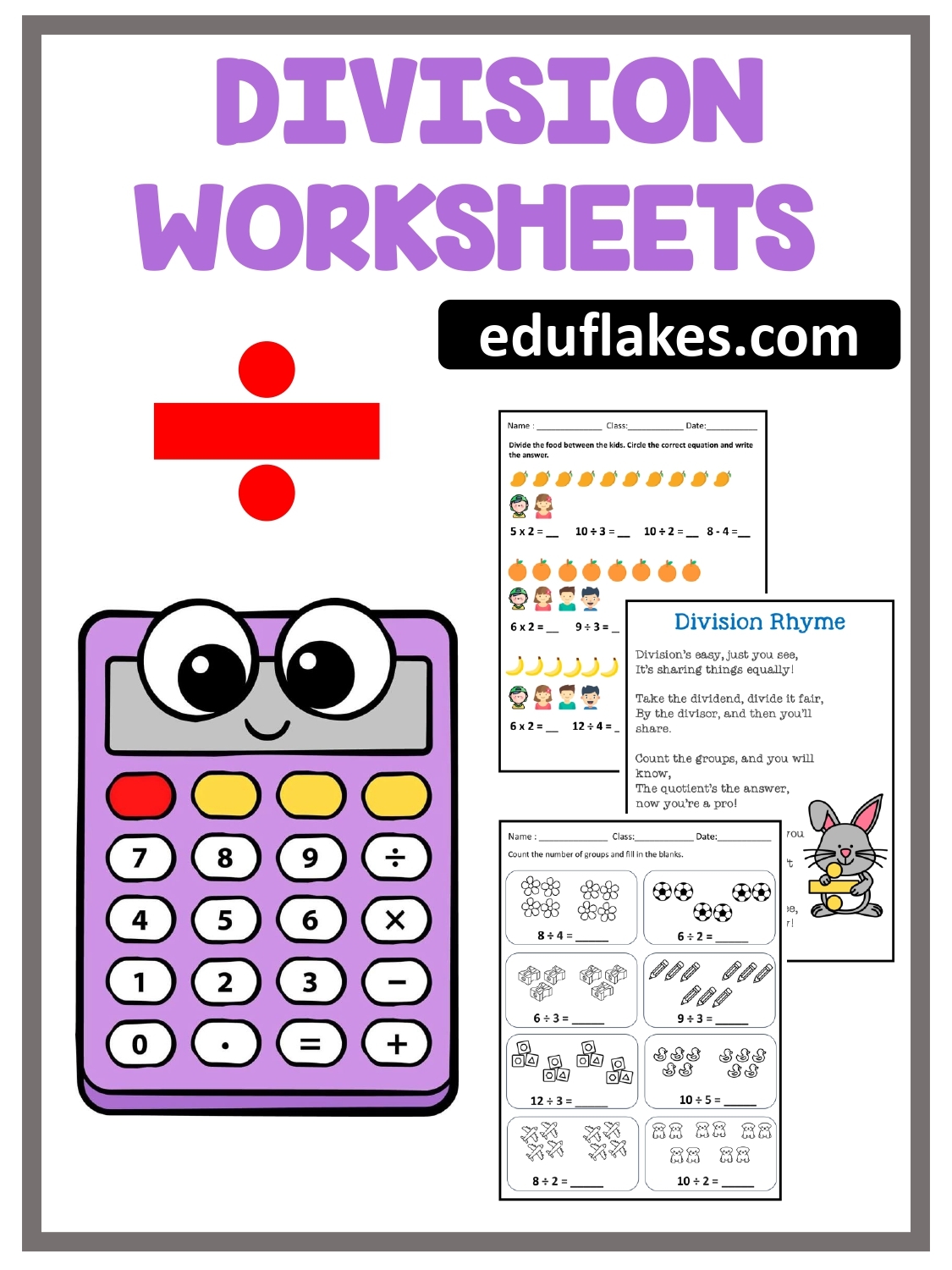 Free Division Worksheets PDF Eduflakes