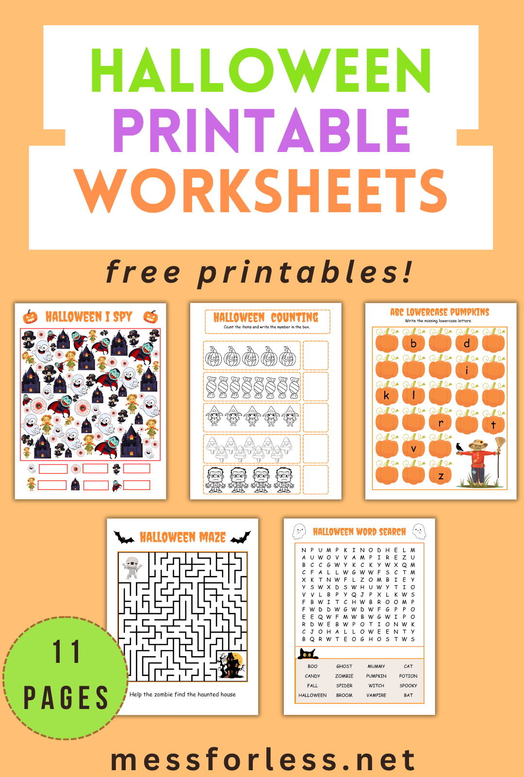 Halloween Printable Worksheets