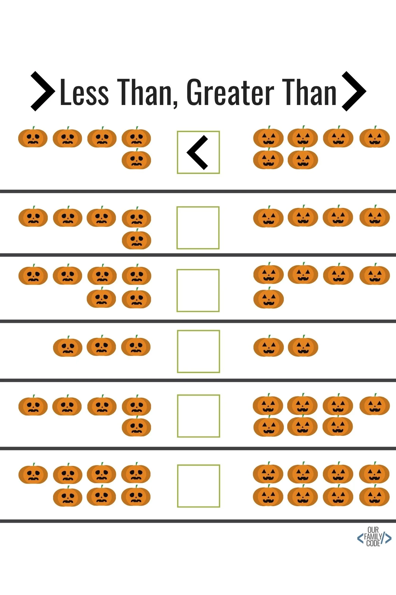 Free Halloween Worksheets For Kids Our Family Code