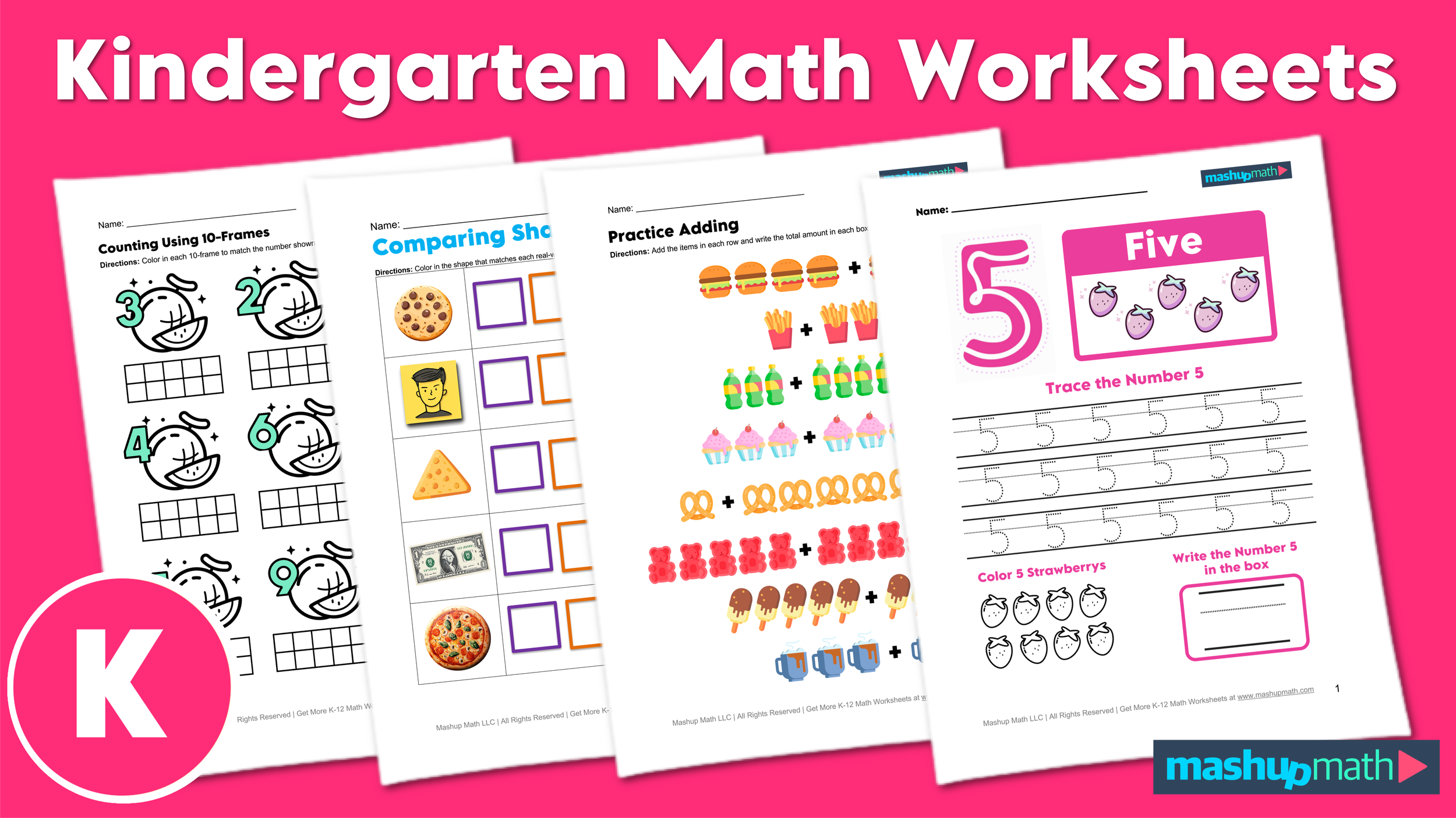 Free Kindergarten Math Worksheets Printable Mashup Math Free Kindergarten Math Worksheets Printable Mashup Math