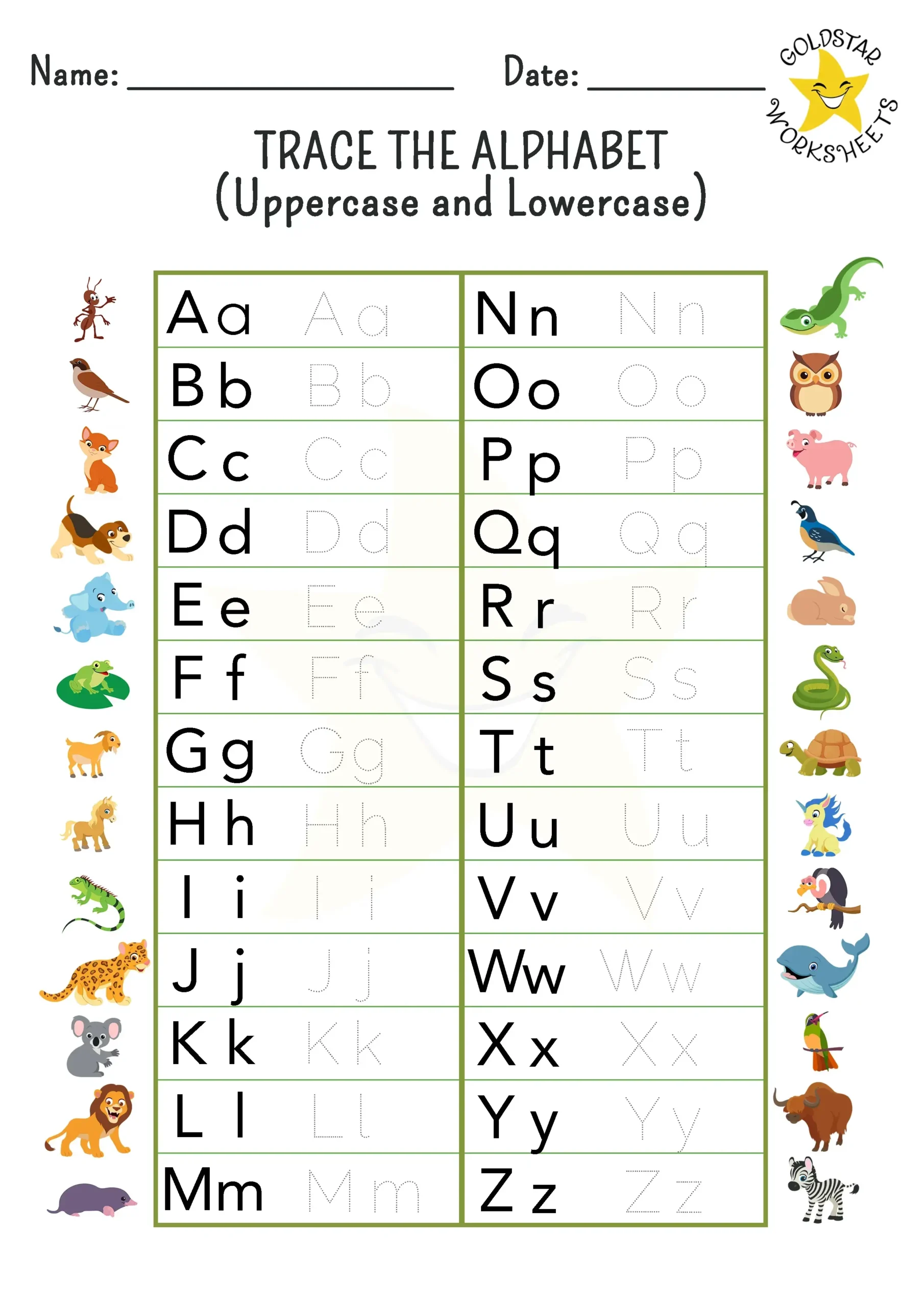 FREE Letter Tracing Worksheets By A Children Illustrator Teacher PDF 
