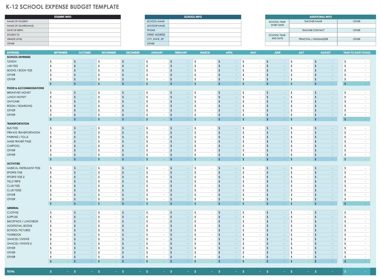 Free Monthly Budget Templates Free Monthly Budget Templates