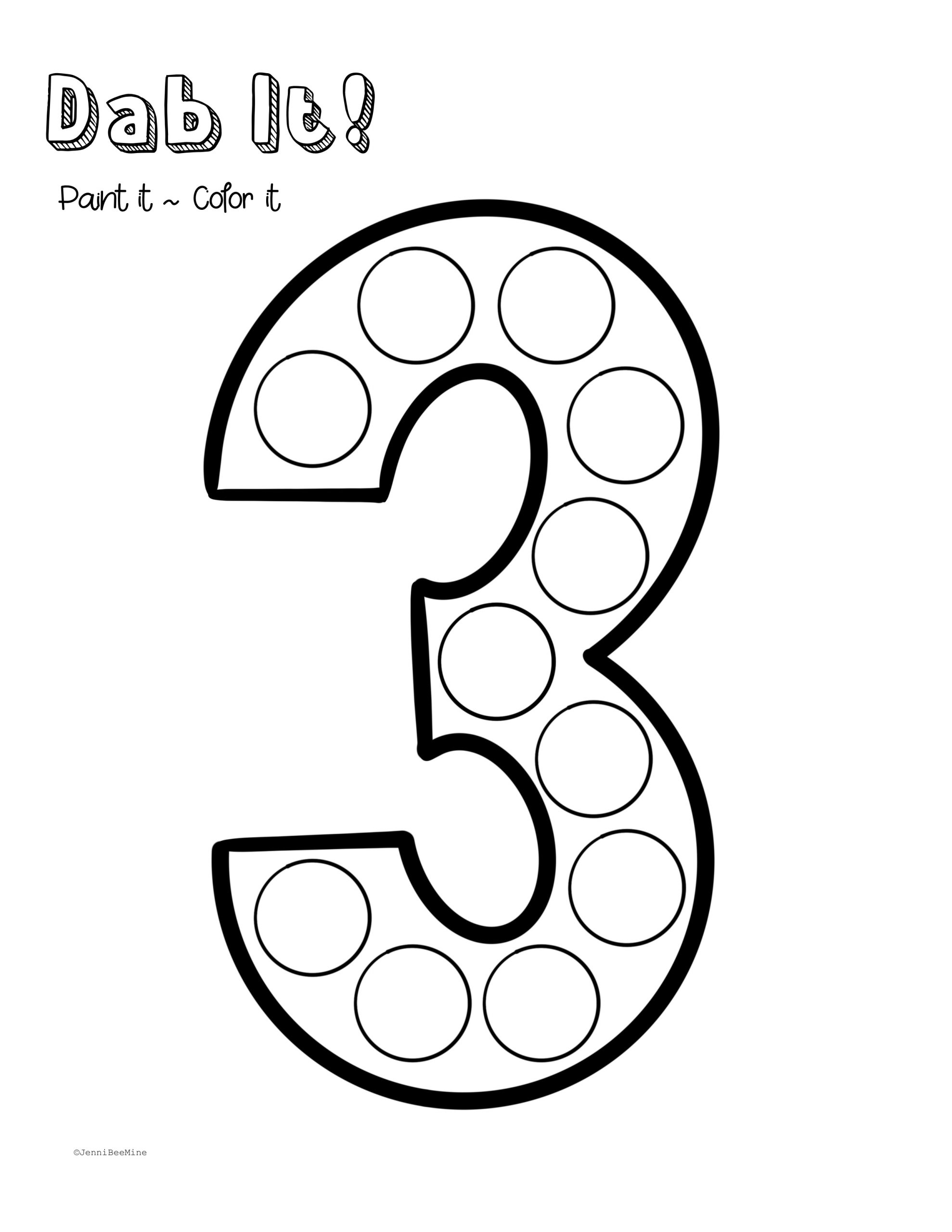 Free Printable Preschool Number Worksheets