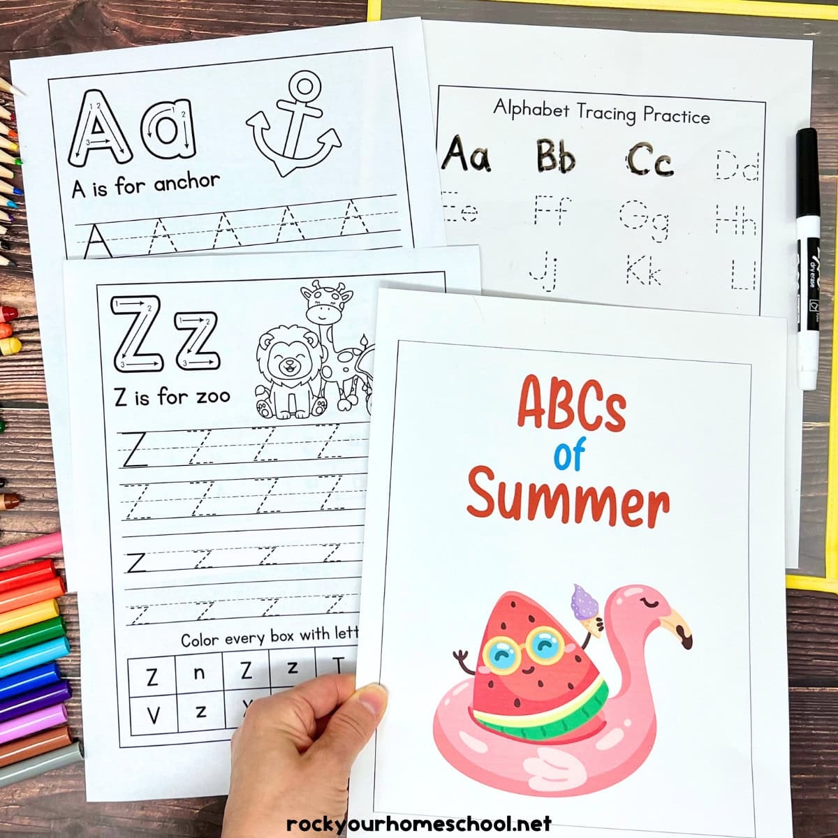 Free Print Handwriting Worksheets For ABCs Of Summer Fun Rock 
