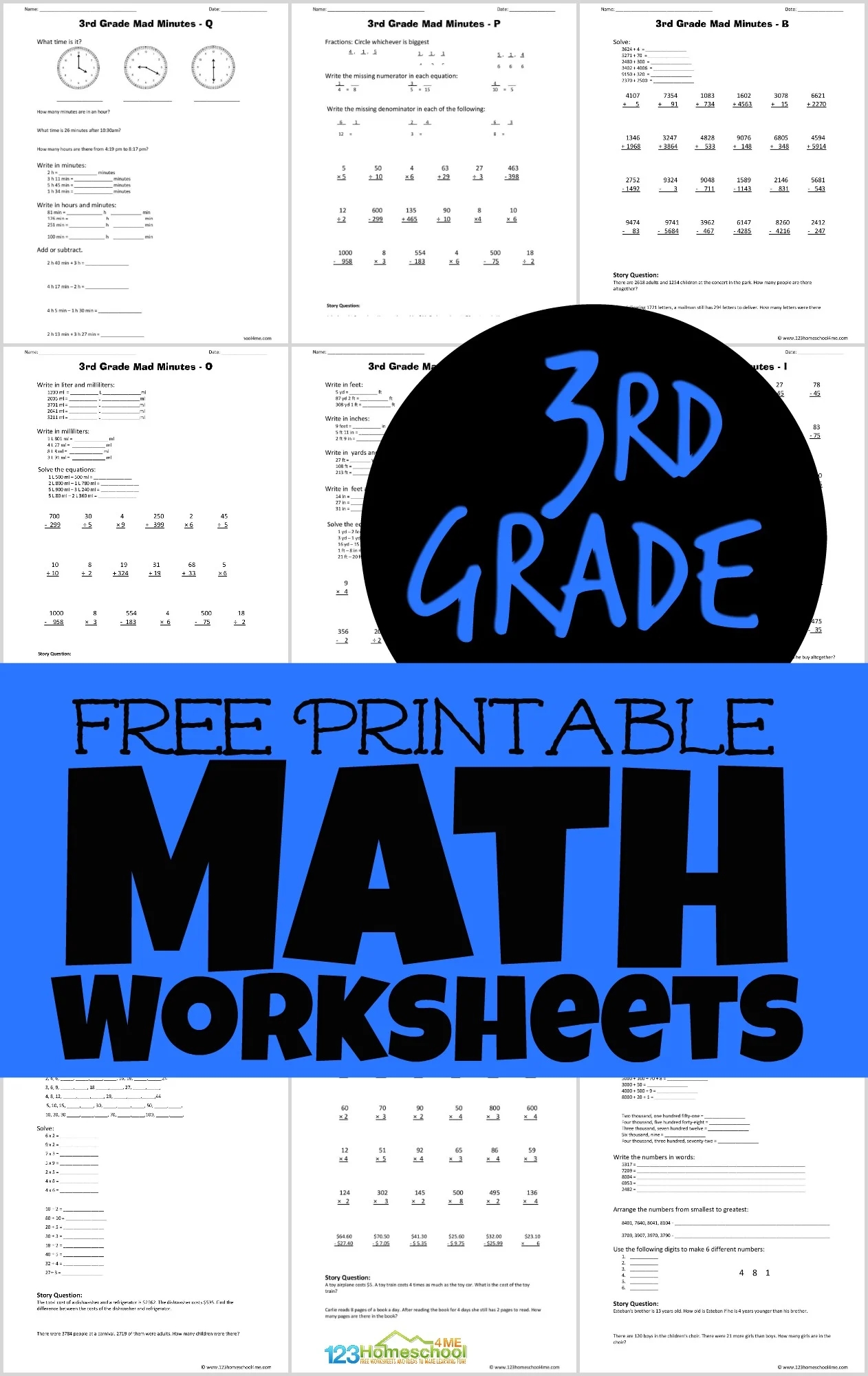 Free Printable Worksheets For 3rd Graders