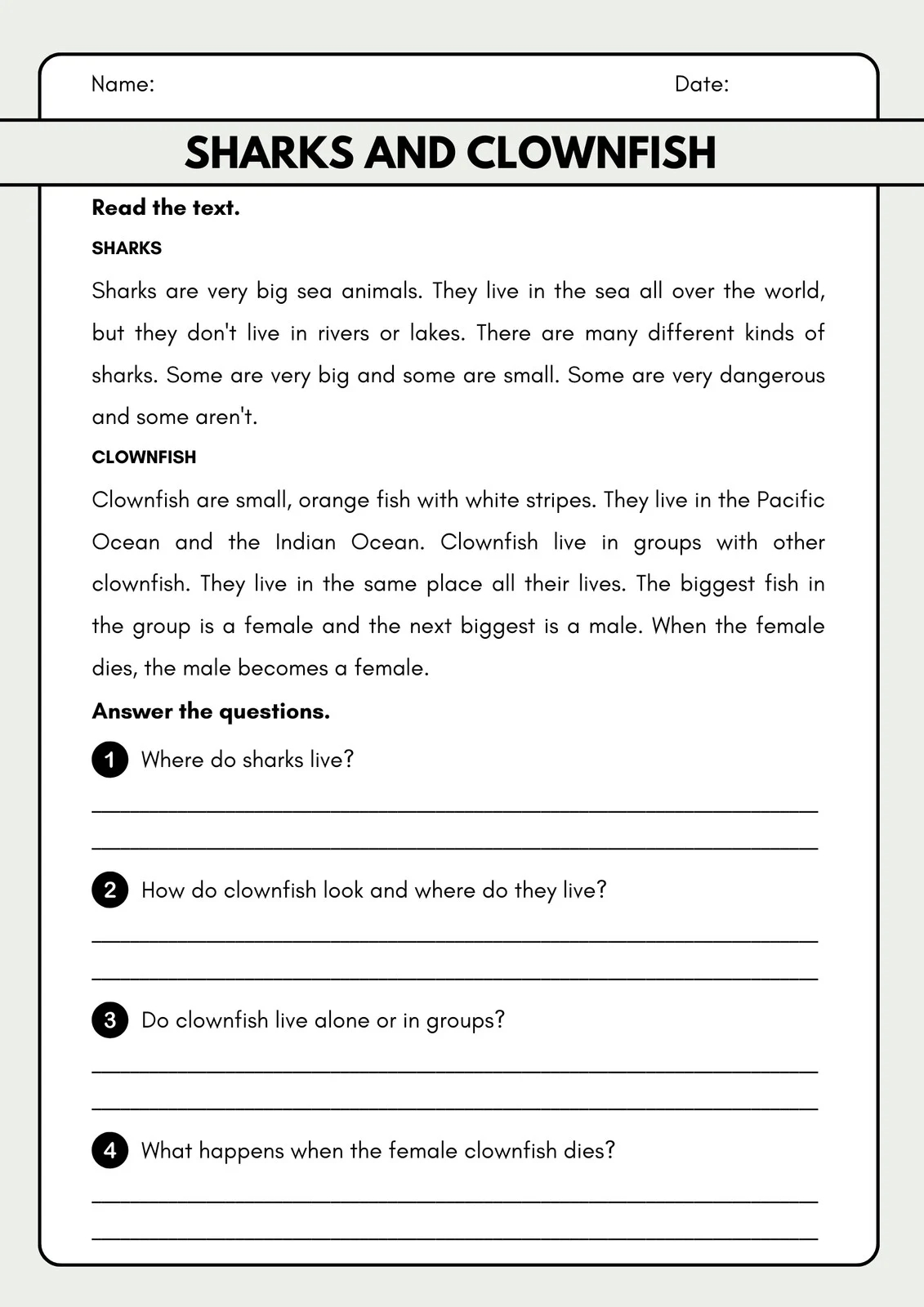 Free Printable Worksheets For 3rd Grade