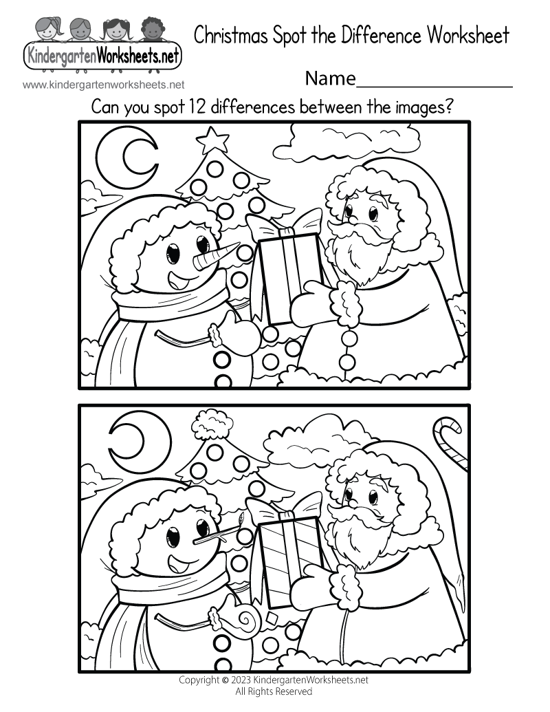 Free Printable Christmas Worksheets