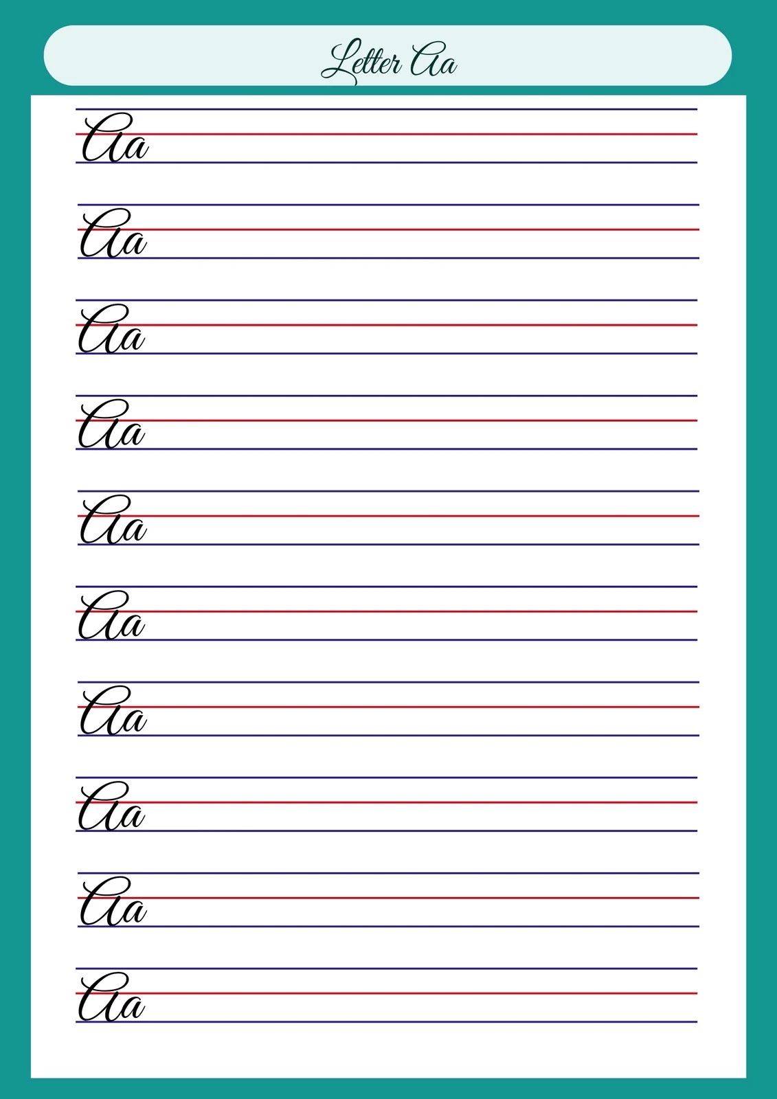 Free Printable Cursive Worksheets